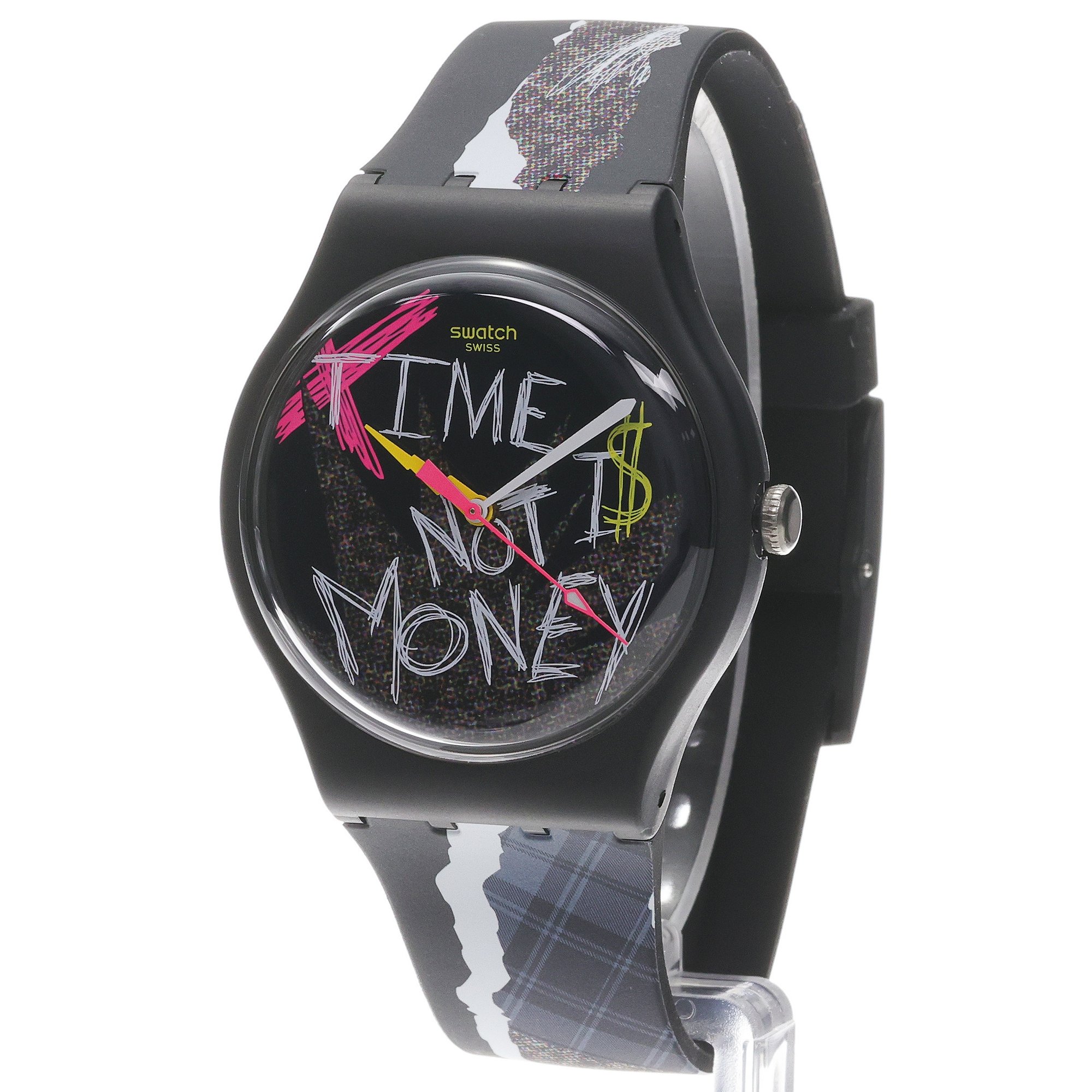 Swatch SO32B122-5300 BLANK CHECK Originals sportowy zegarek czarny - miniatura 2