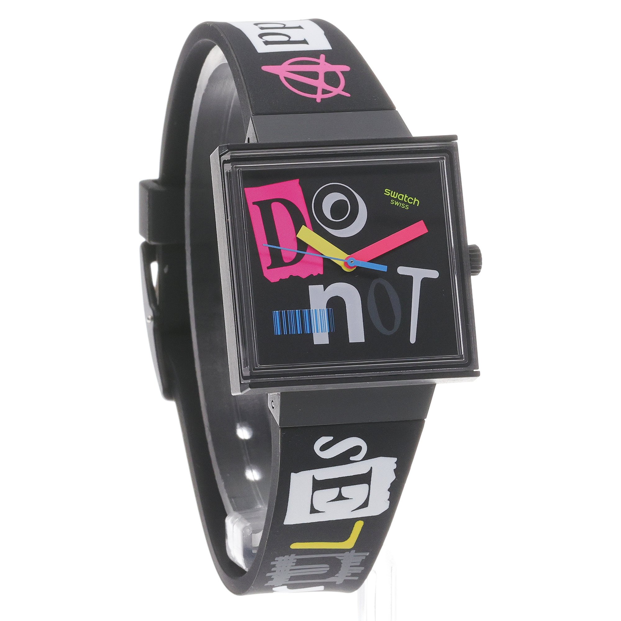 Swatch SO34B100 zegarek czarny fashion-modowy Originals pasek - miniatura 3