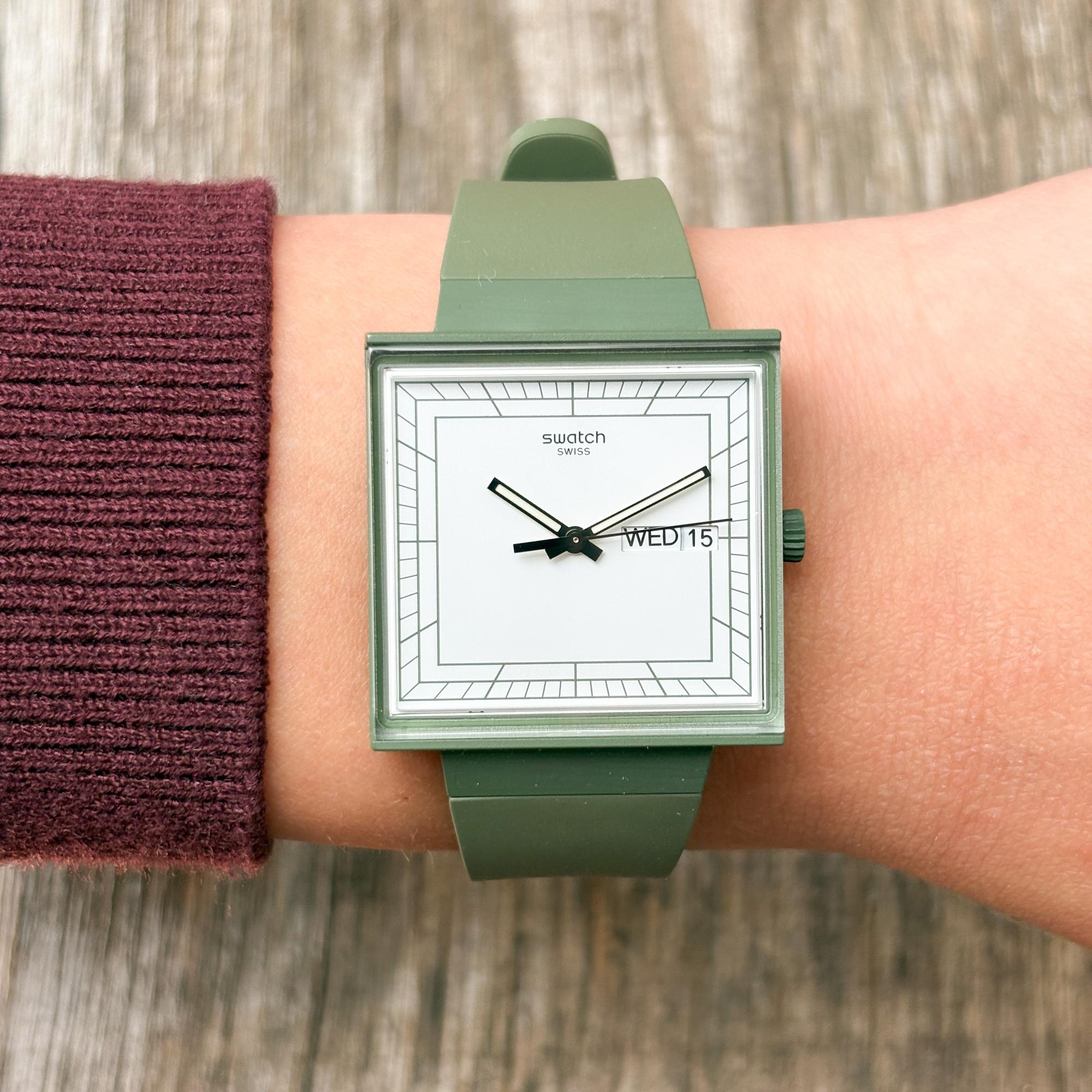 Swatch SO34G700 Bioceramic WHAT IF…GREEN zegarek męski klasyczny mineralne - miniatura 8