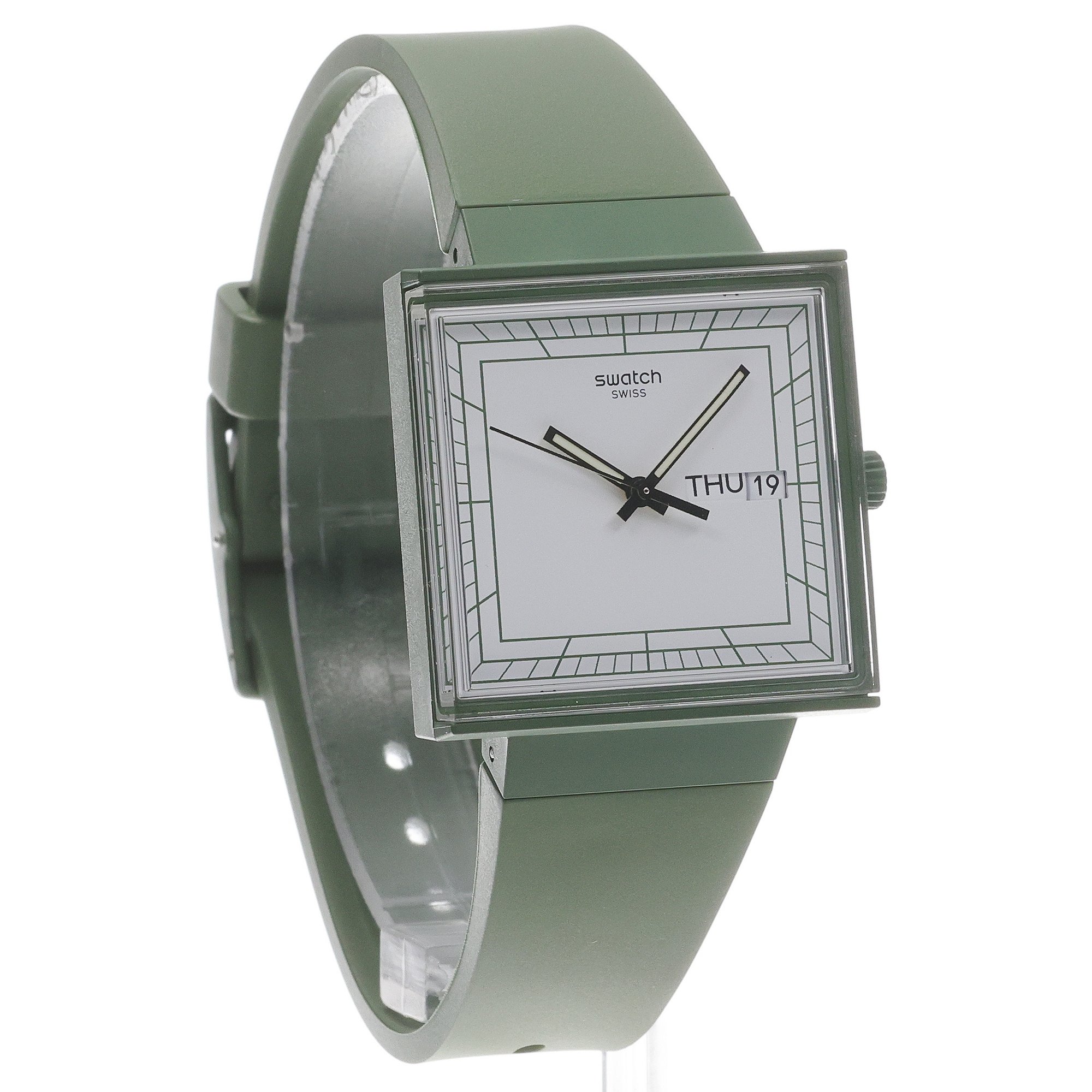 Swatch SO34G700 WHAT IF…GREEN zegarek klasyczny Bioceramic - miniatura 3