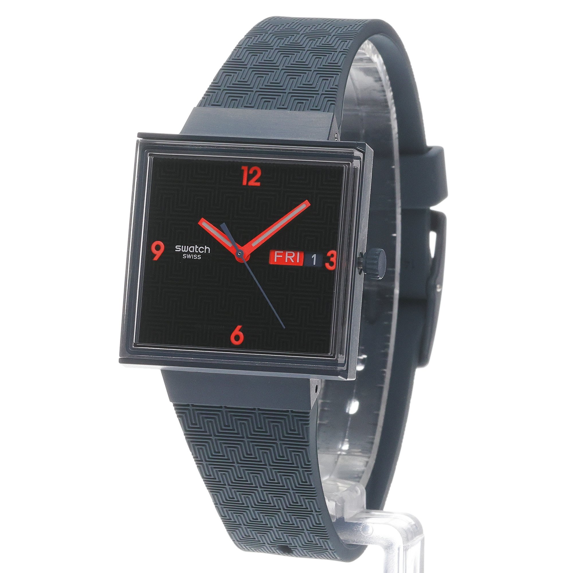 Swatch SO34M701 Squared Off Bioceramic klasyczny zegarek zielony - miniatura 2