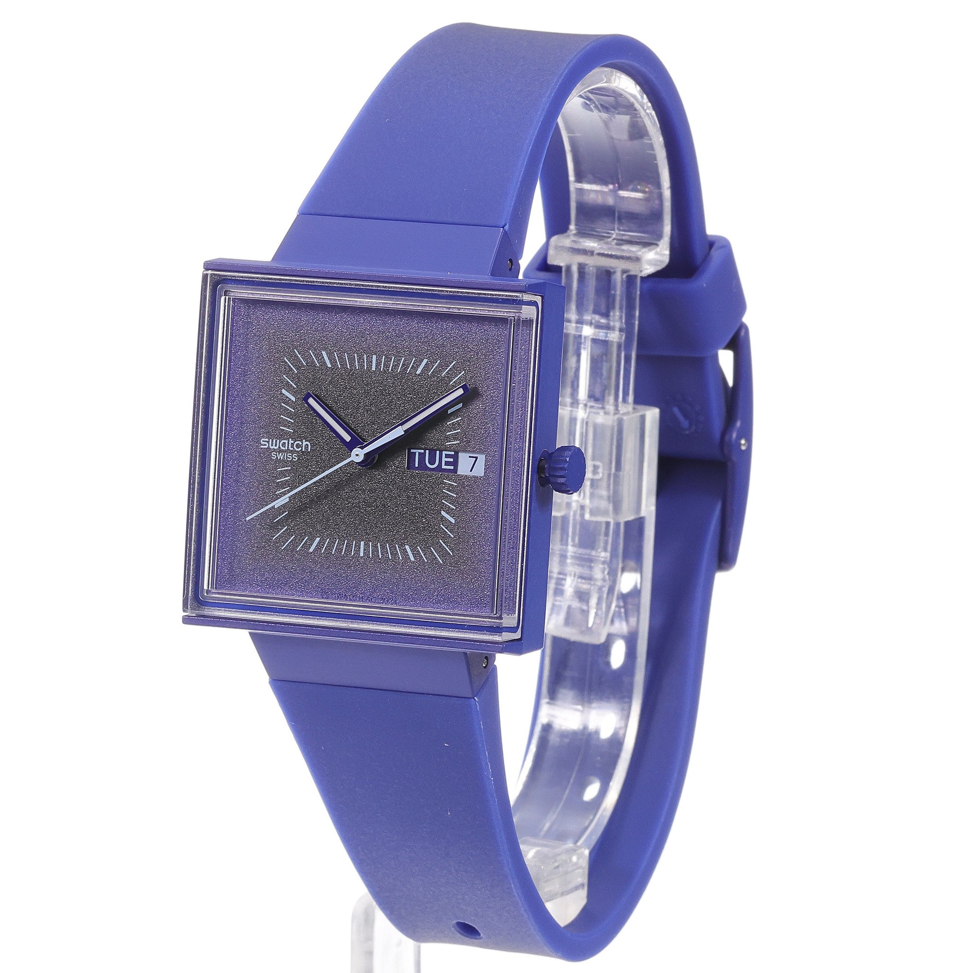Swatch SO34N700 Bioceramic SQUARELY BLACKLIGHT zegarek męski klasyczny mineralne