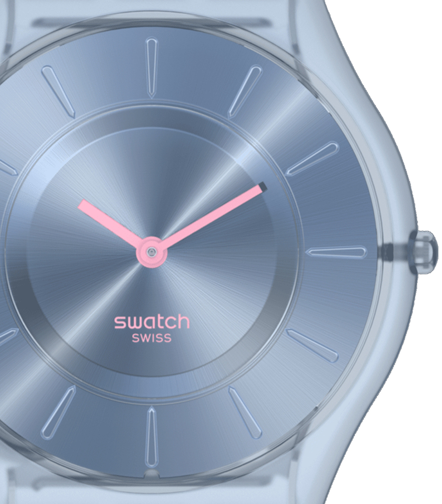 Swatch SS08N100 zegarek niebieski klasyczny Skin Classic pasek - miniatura 4