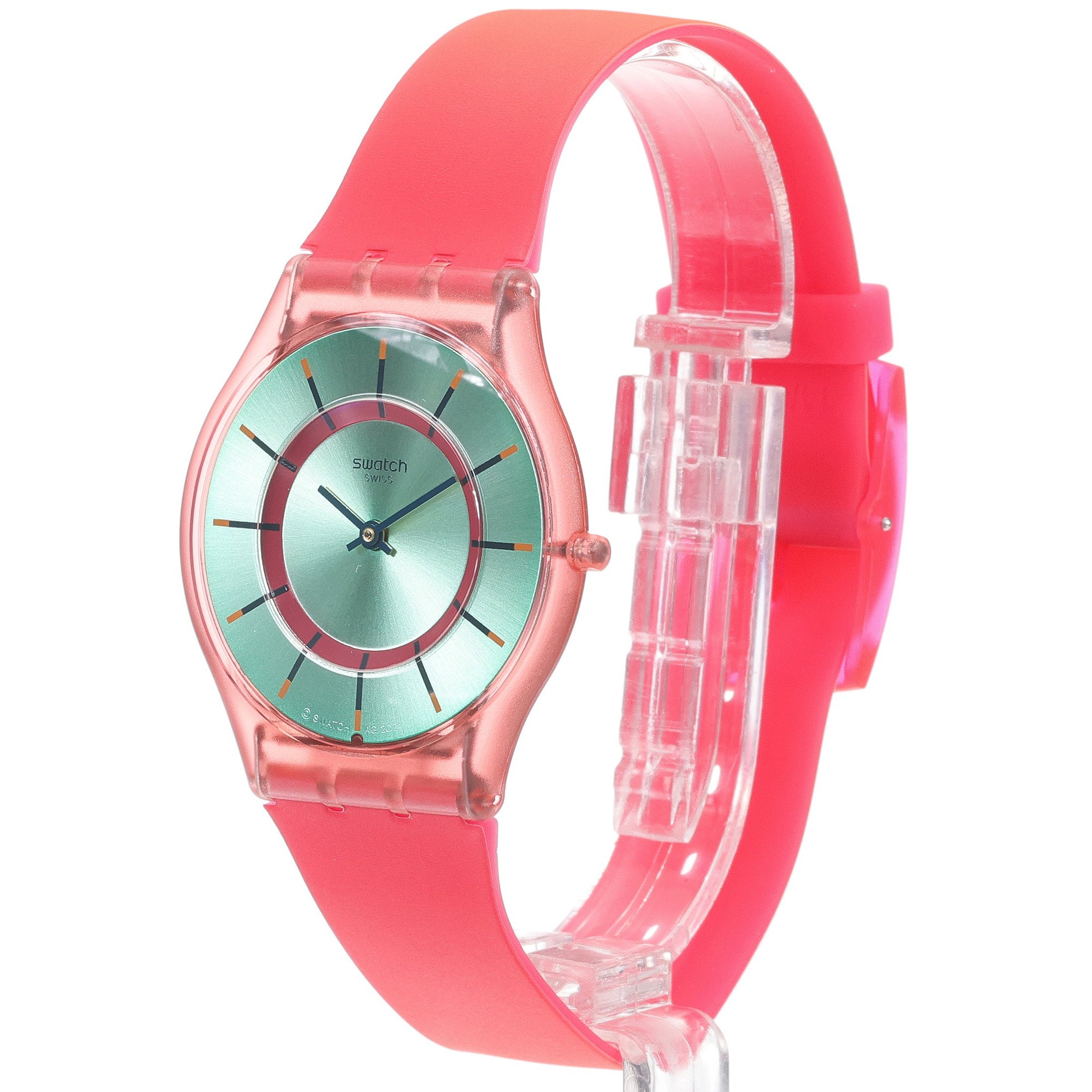 Swatch SS08P111 Skin MINTY MANGO DREAM zegarek damski z tworzywa sztucznego - miniatura 2