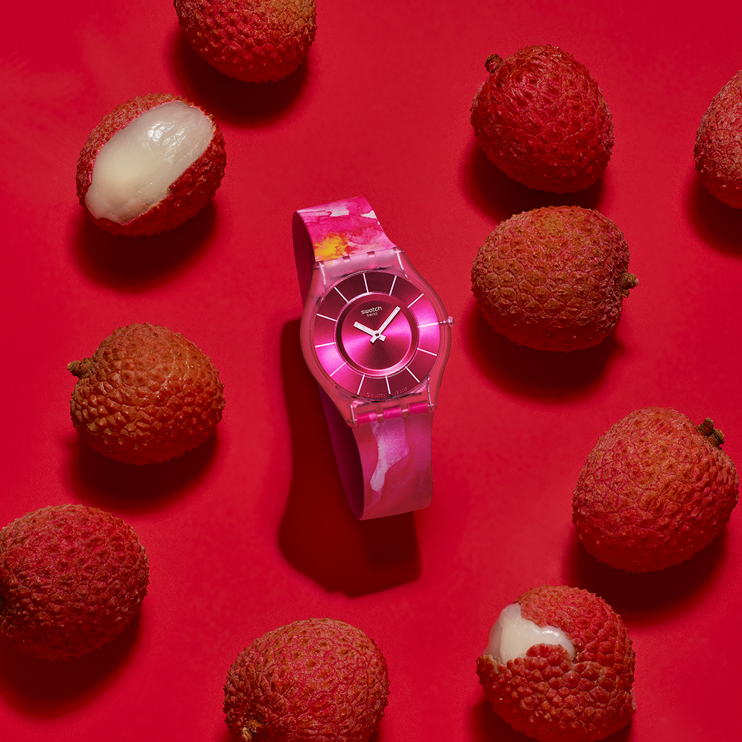 Swatch SS08P113 Skin PARADISE PETALS zegarek damski klasyczny z tworzywa sztucznego