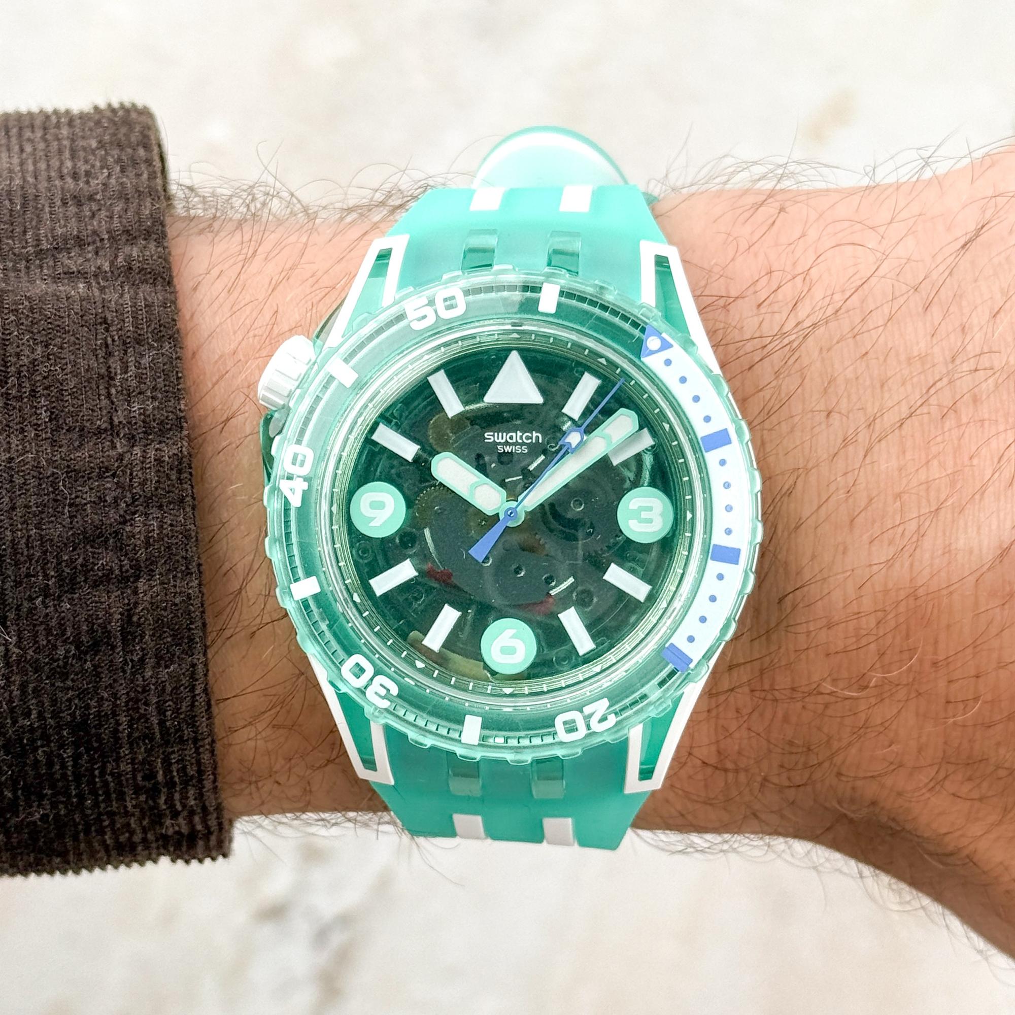 Swatch SSCU09L101-6000 zegarek zielony sportowy Originals pasek - miniatura 9