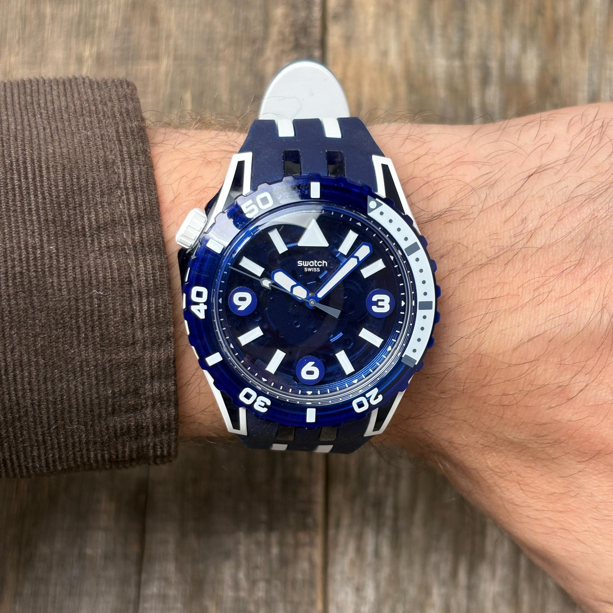 Swatch SSCU09N101-6000 zegarek szary sportowy Originals pasek - miniatura 9