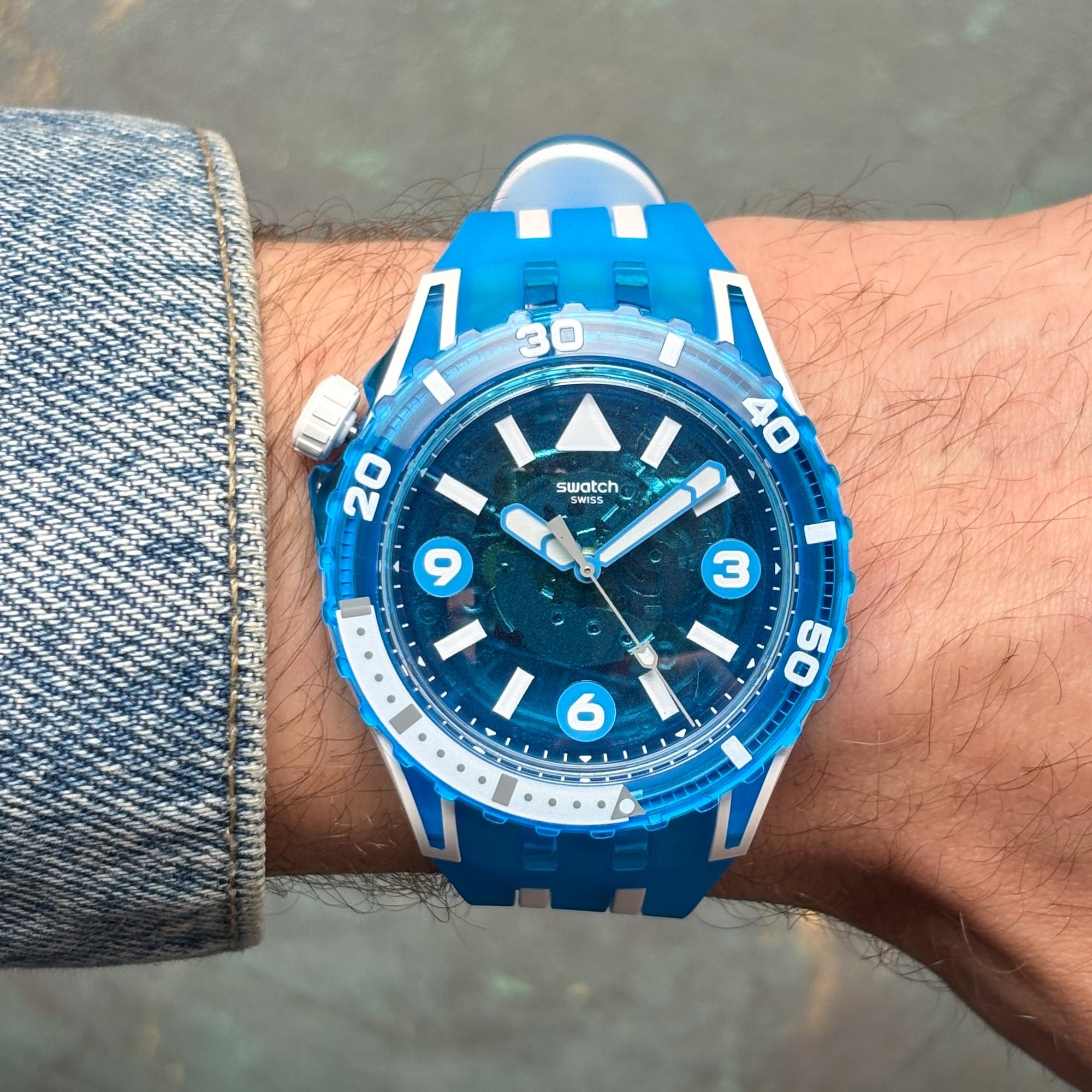 Swatch SSCU09S100 zegarek męski Originals niebieski