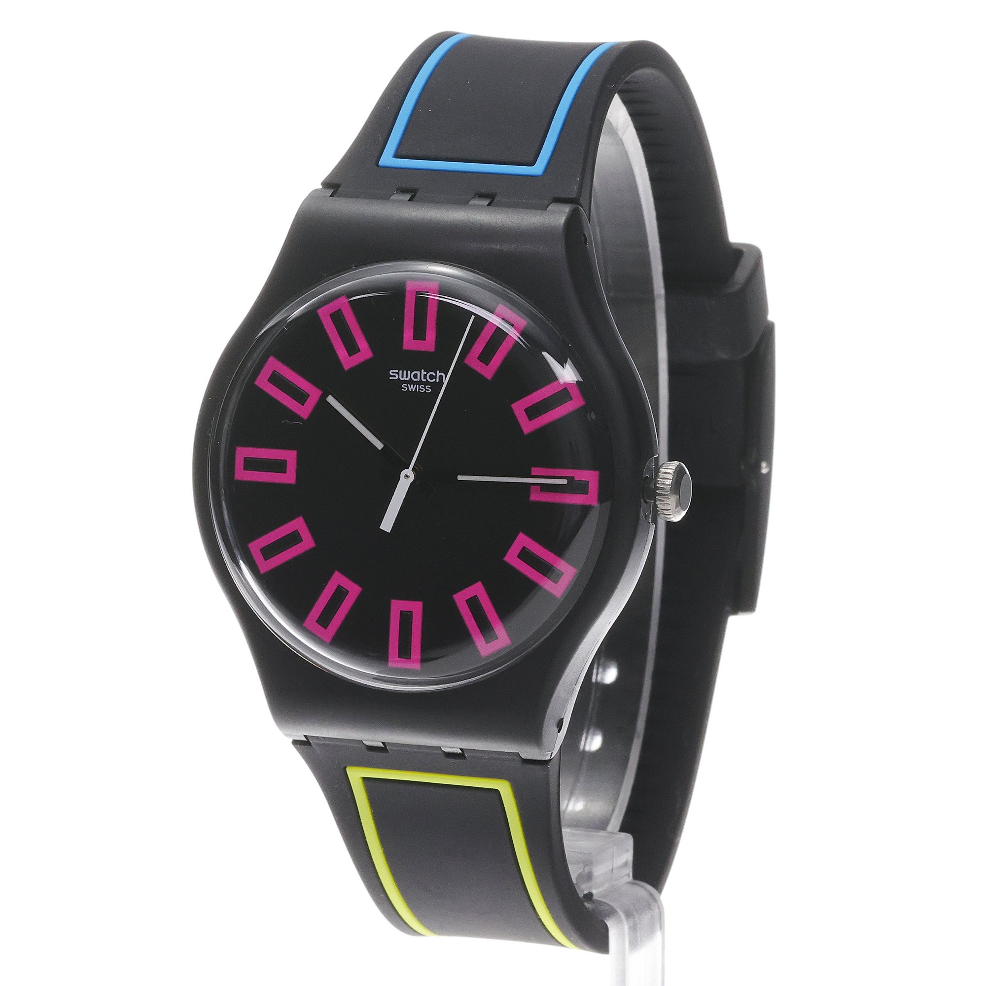 Swatch SUOB146 zegarek czarny fashion-modowy Originals pasek - miniatura 2