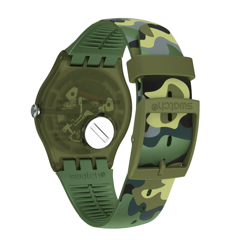 Swatch SUOG114 zegarek zielony klasyczny Originals pasek - miniatura 4