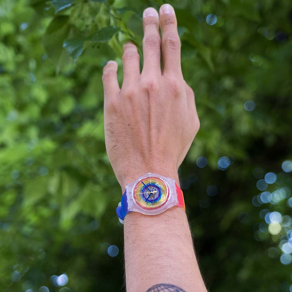 Swatch SUOK148 zegarek bezbarwny klasyczny Originals pasek - miniatura 5
