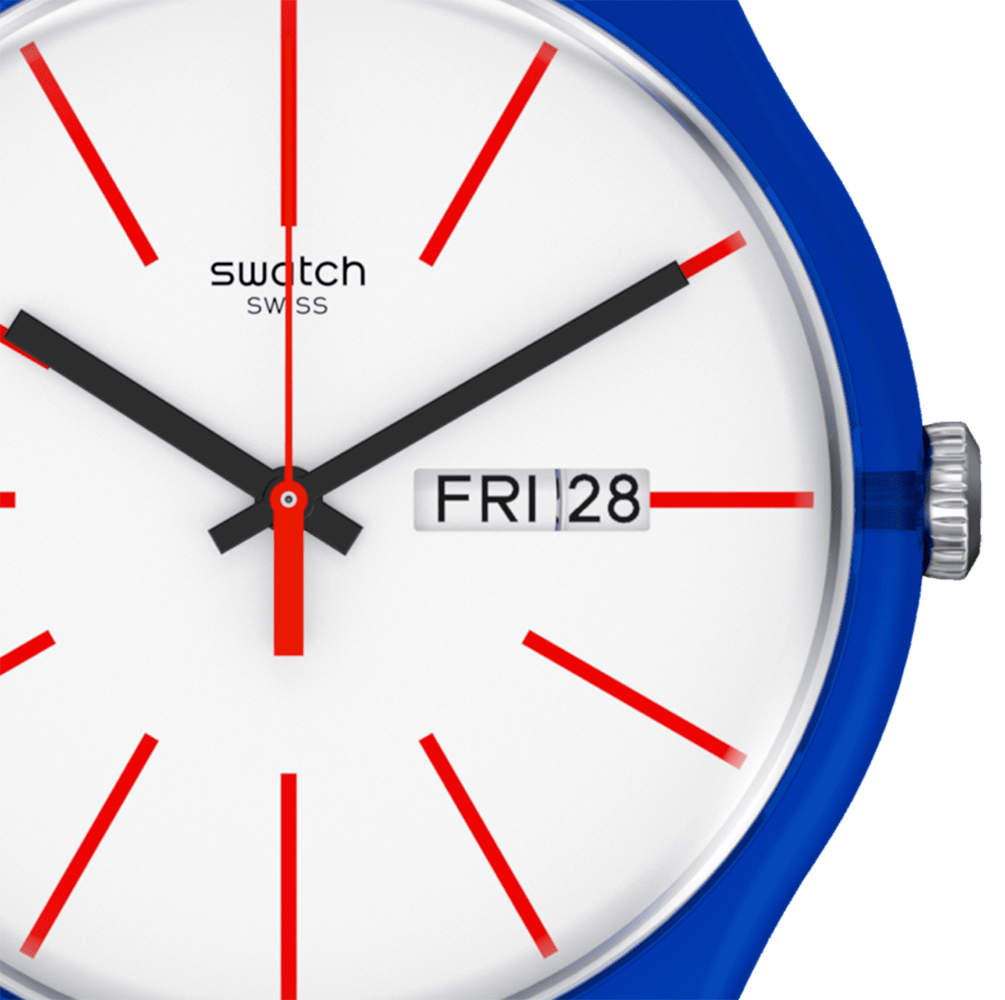 Swatch SUON715 zegarek niebieski klasyczny Originals pasek - miniatura 2