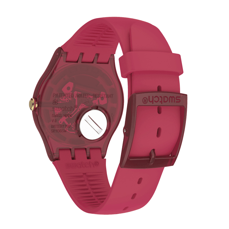Swatch SUOP111 zegarek czerwony klasyczny Originals pasek