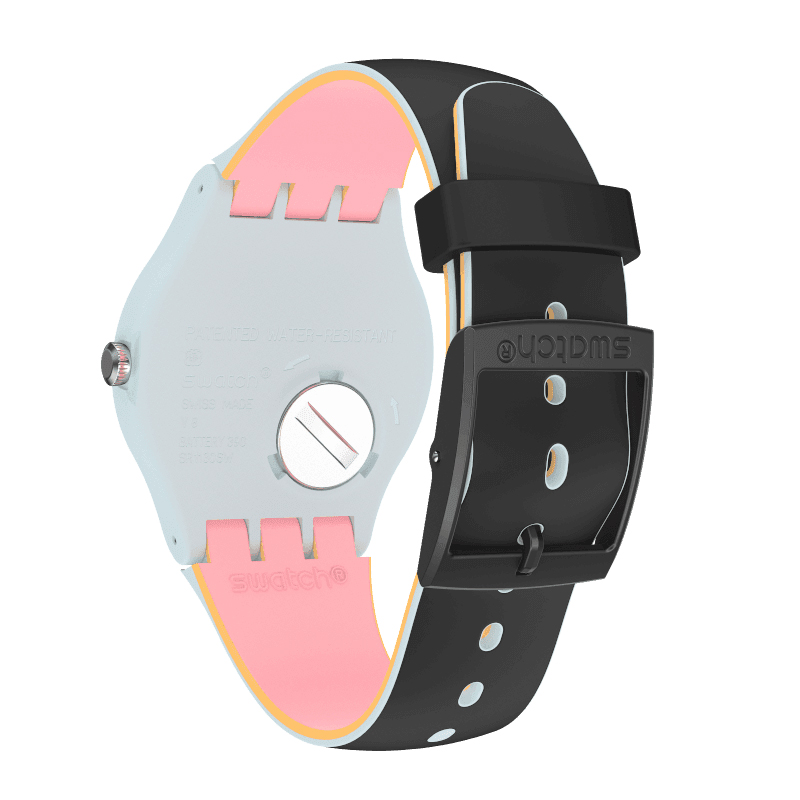 Swatch SUOS402 zegarek czarny klasyczny Originals New Gent pasek - miniatura 4