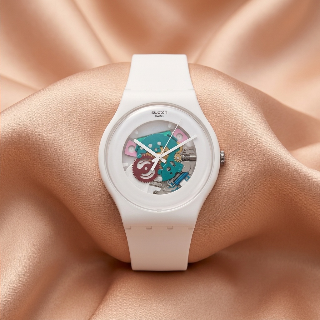 Swatch SUOW100 WHITE LACQUERED zegarek Originals