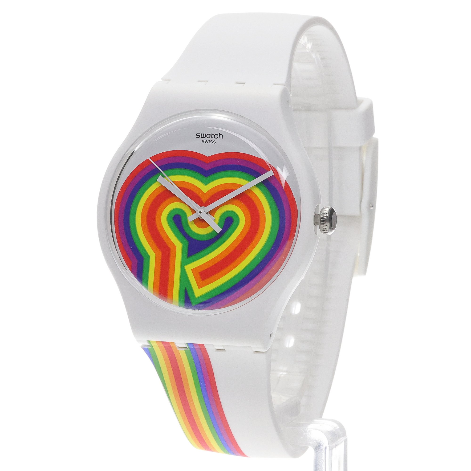 Swatch SUOW171 zegarek biały fashion-modowy Originals pasek - miniatura 2