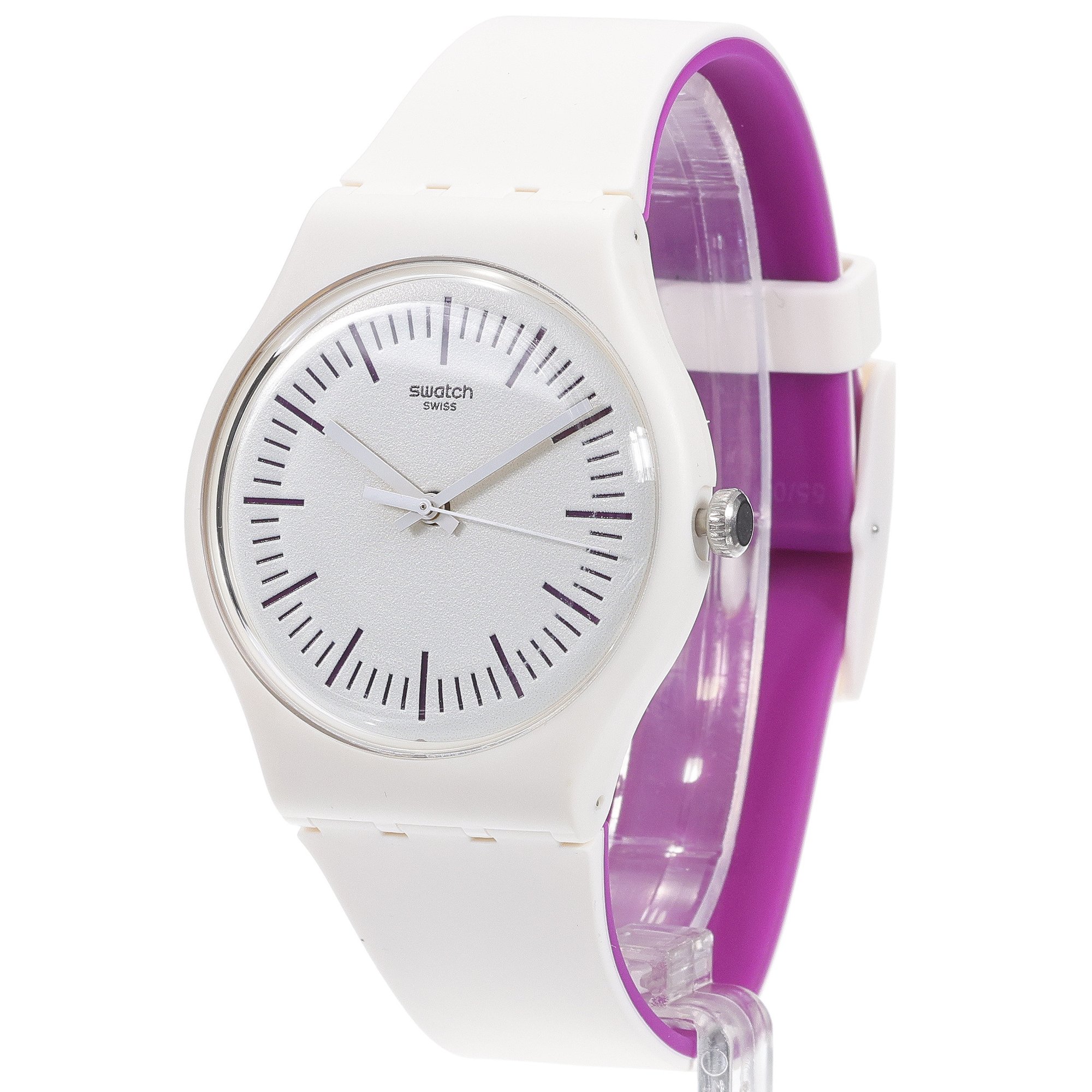 Swatch SUOW173 zegarek biały fashion-modowy Originals pasek