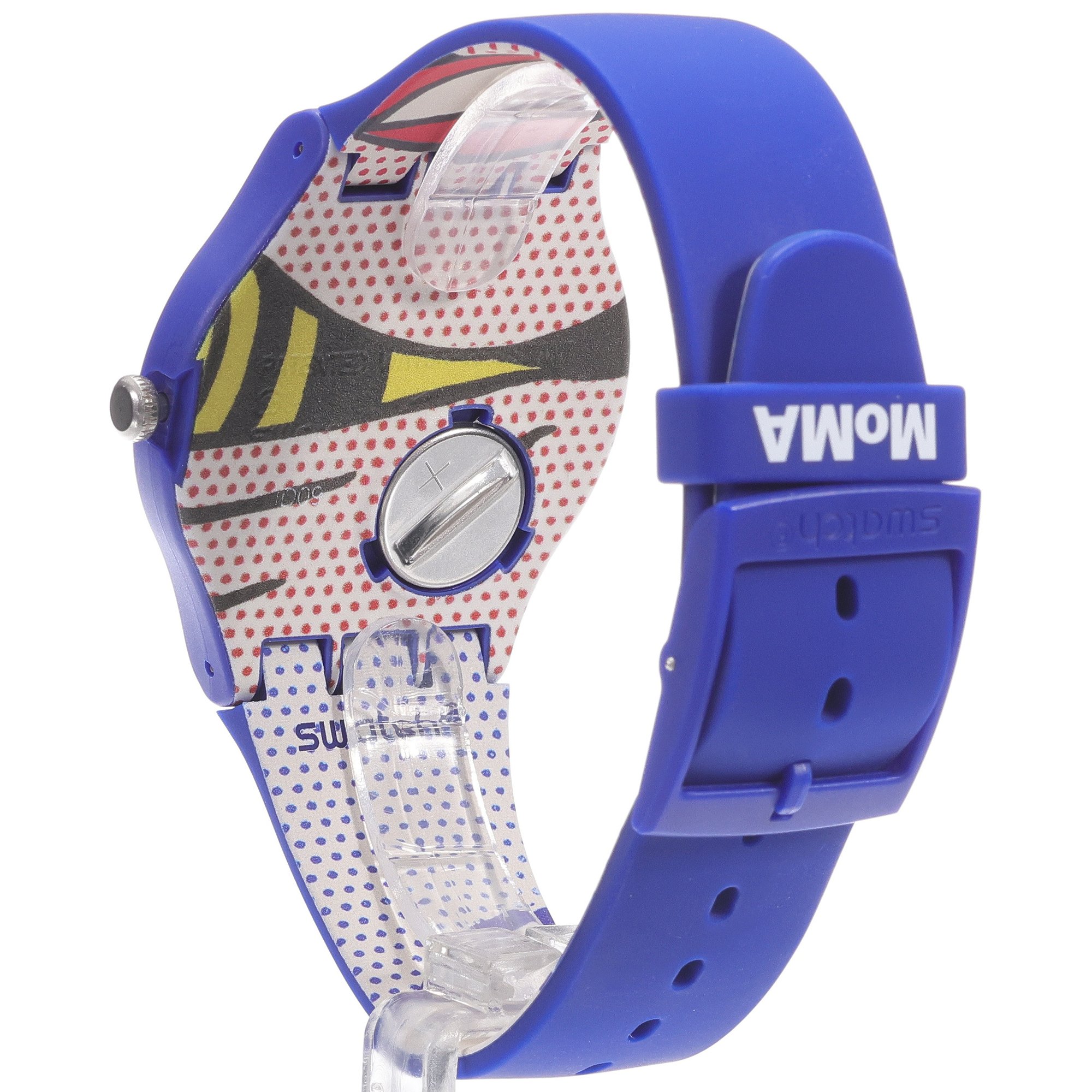 Swatch SUOZ352 GIRL BY ROY LICHTENSTEIN THE WATCH Art Journey Originals klasyczny zegarek niebieski - miniatura 4