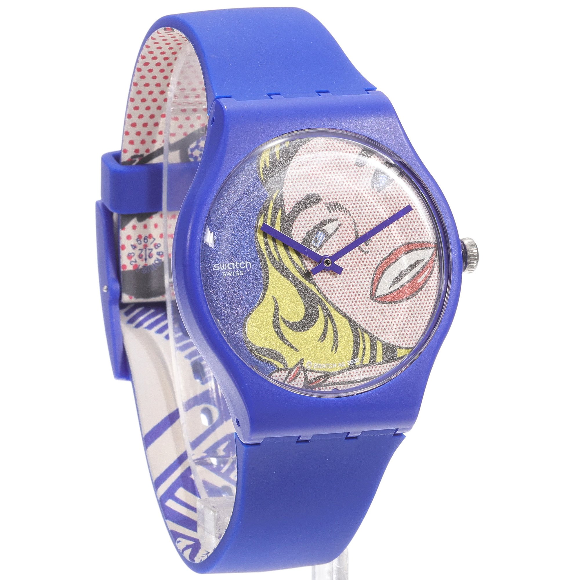 Swatch SUOZ352 Originals GIRL BY ROY LICHTENSTEIN THE WATCH Art Journey zegarek męski klasyczny akrylowe - miniatura 3
