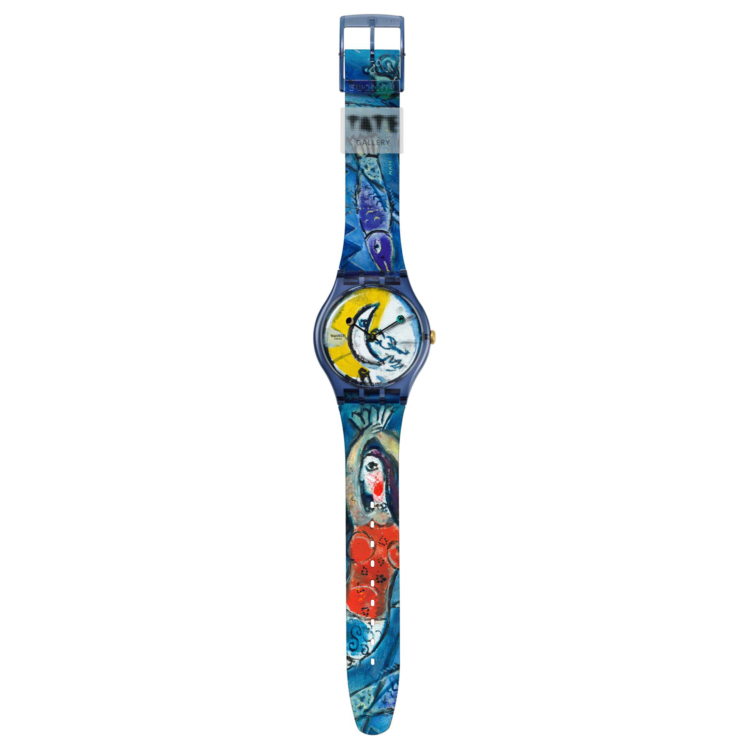 Swatch SUOZ365 CHAGALLS BLUE CIRCUS zegarek klasyczny Originals - miniatura 3