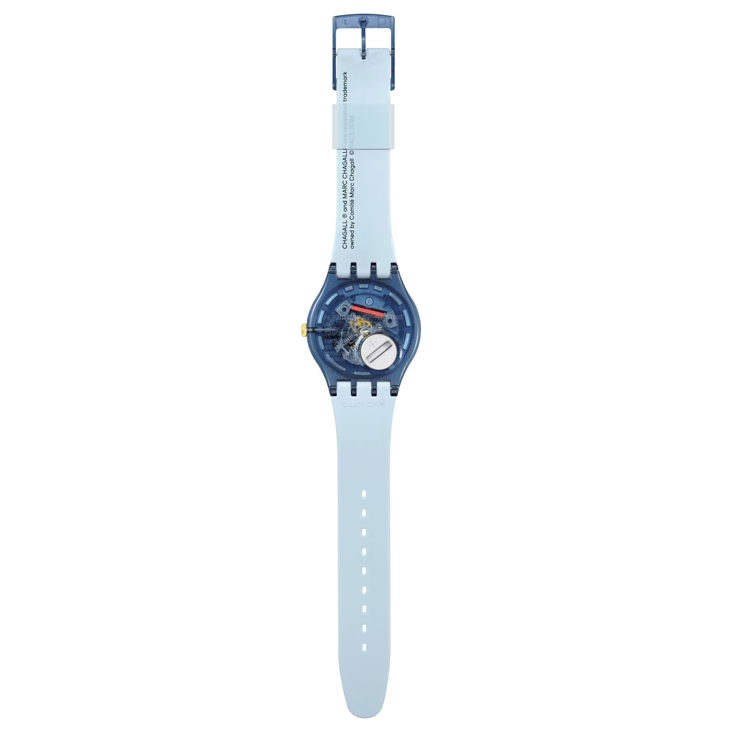 Swatch SUOZ365 zegarek czerwony klasyczny Originals pasek - miniatura 4