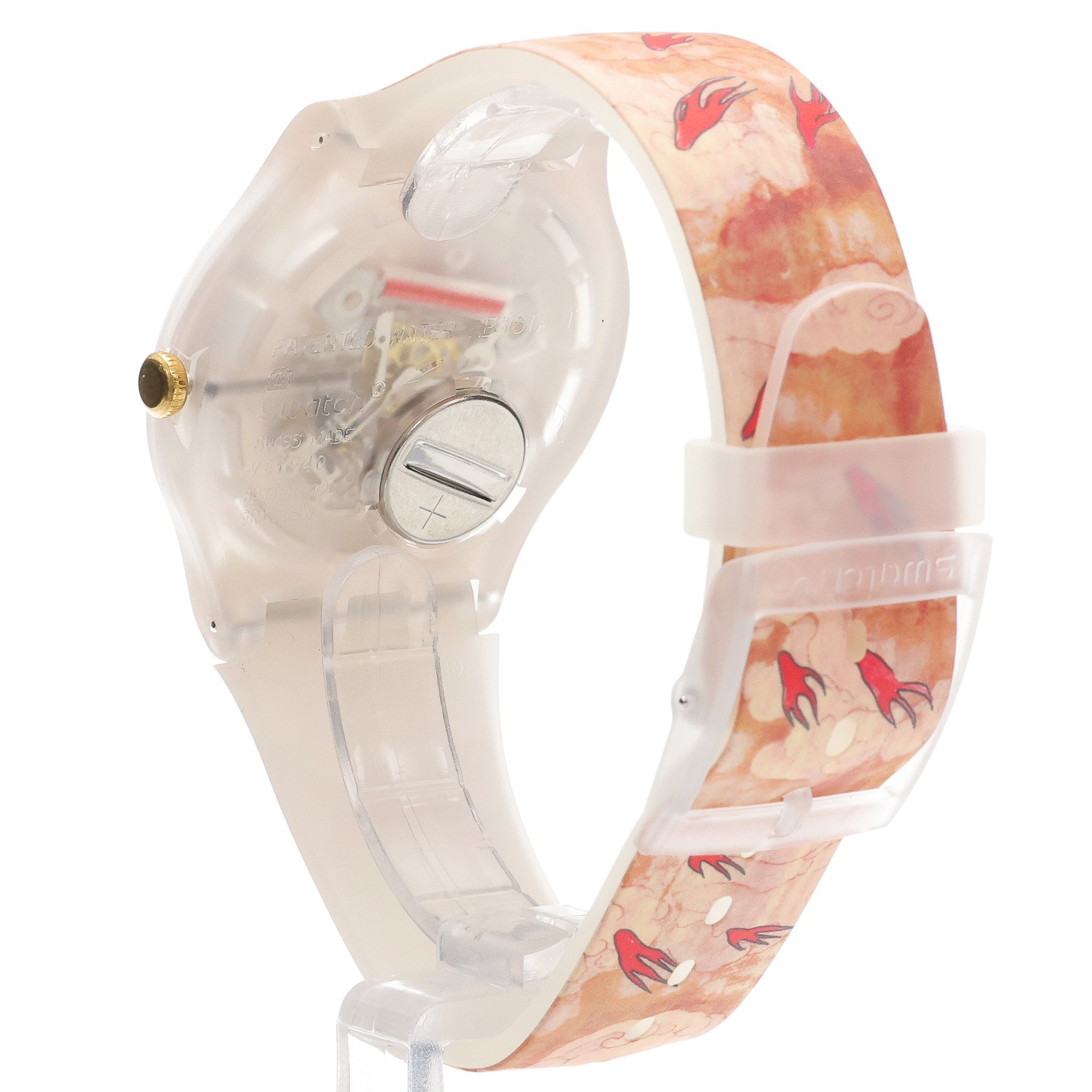 Swatch SUOZ369 RIDING THE CLOUDS Originals klasyczny zegarek beżowy - miniatura 4