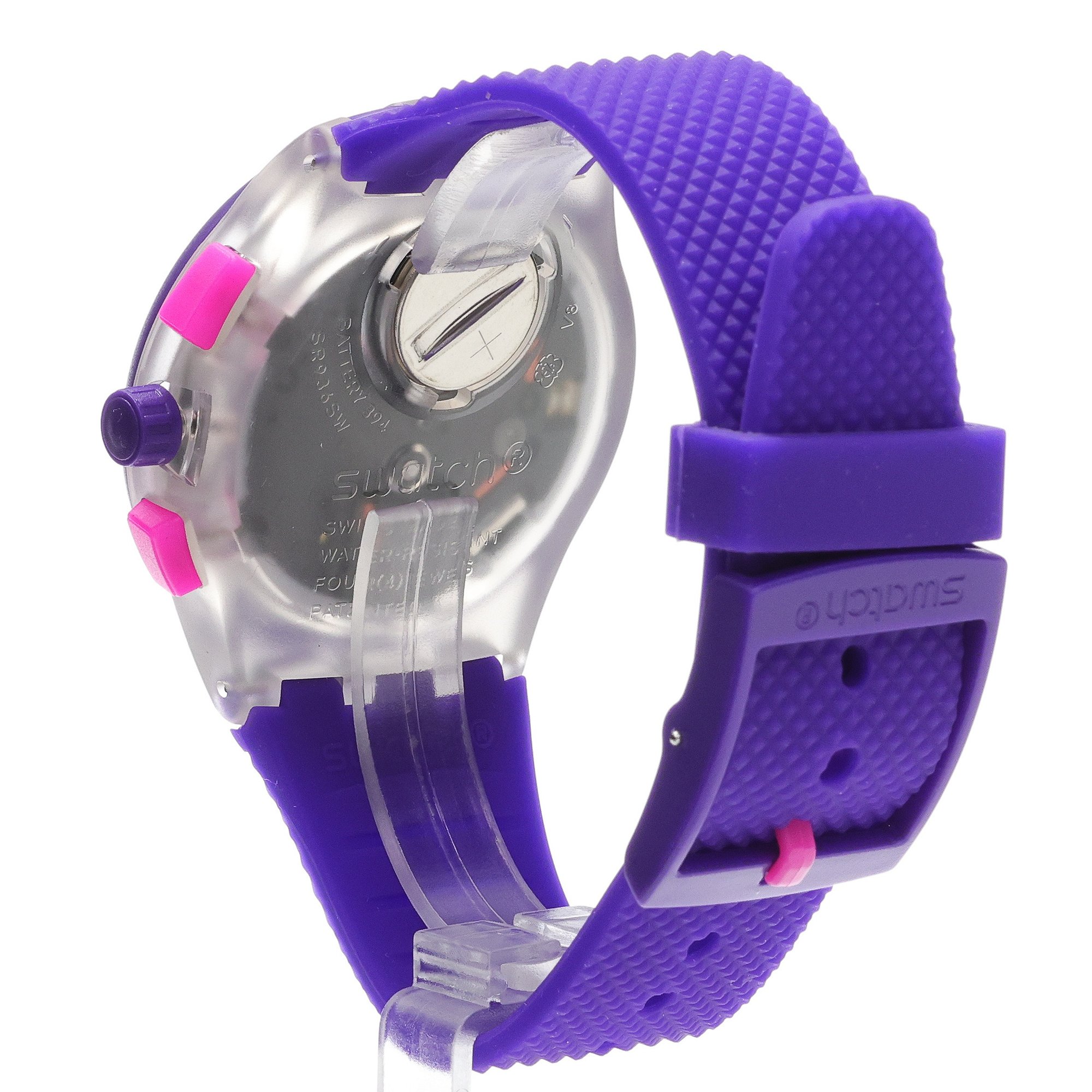 Swatch SUSK400 zegarek fioletowy fashion-modowy Originals pasek - miniatura 4