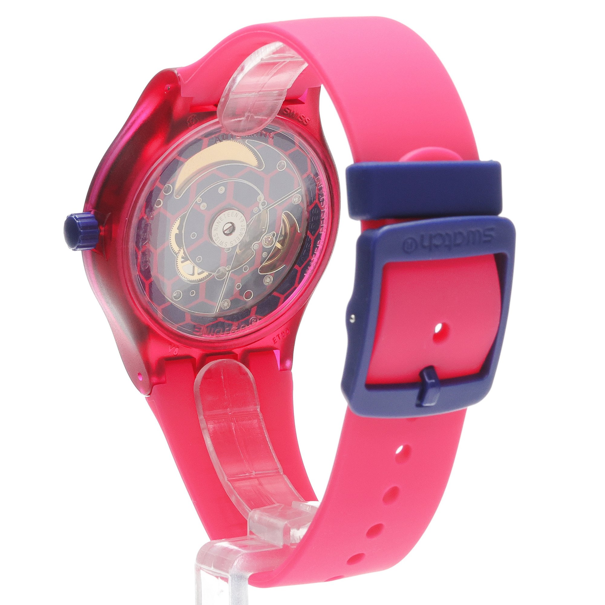 Swatch SUTR401 zegarek różowy fashion-modowy Originals pasek - miniatura 4