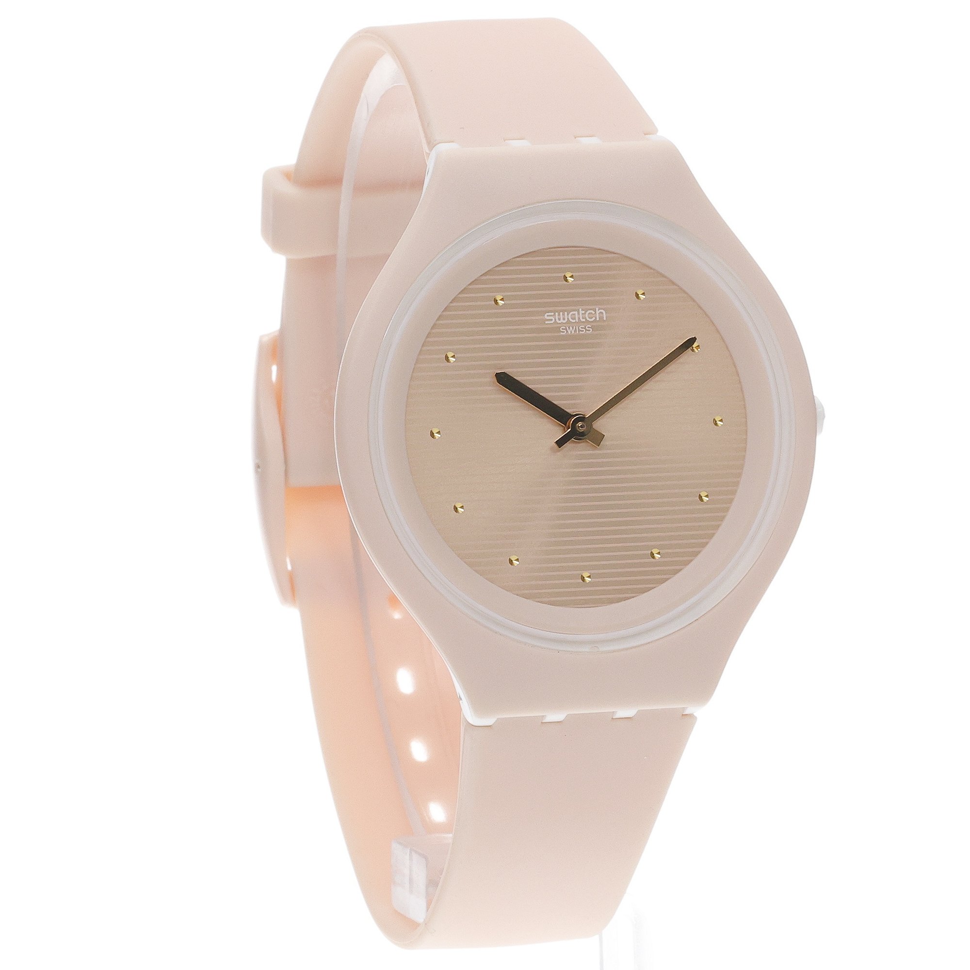 Swatch SVUT100 zegarek beżowy fashion-modowy Skin pasek