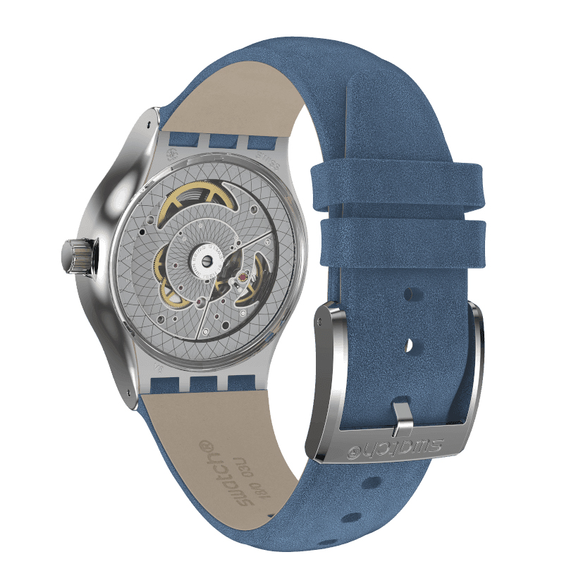 Swatch SY23S403 zegarek srebrny klasyczny Sistem 51 pasek - miniatura 4