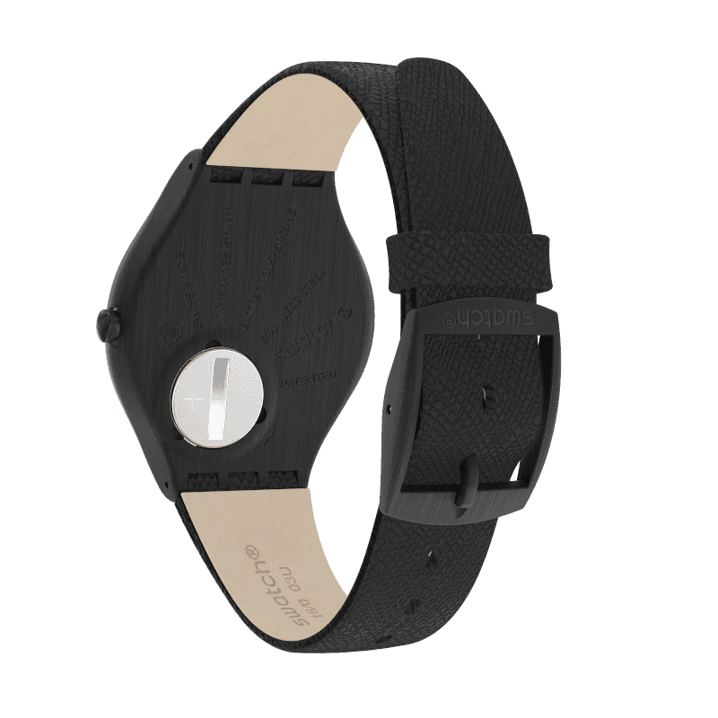 Swatch SYXB101 zegarek czarny klasyczny Skin pasek - miniatura 4