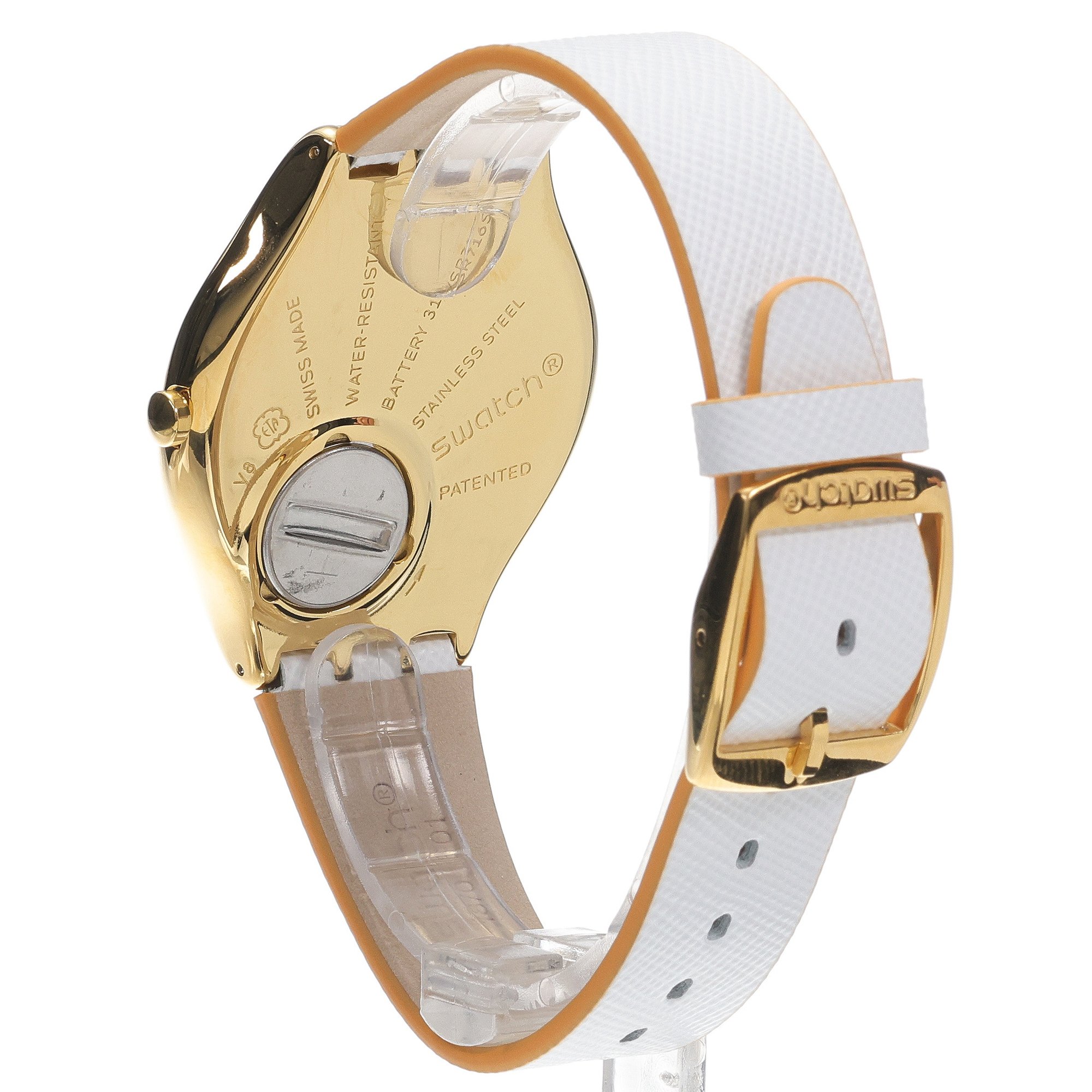 Swatch SYXG128 zegarek złoty klasyczny Skin pasek - miniatura 4