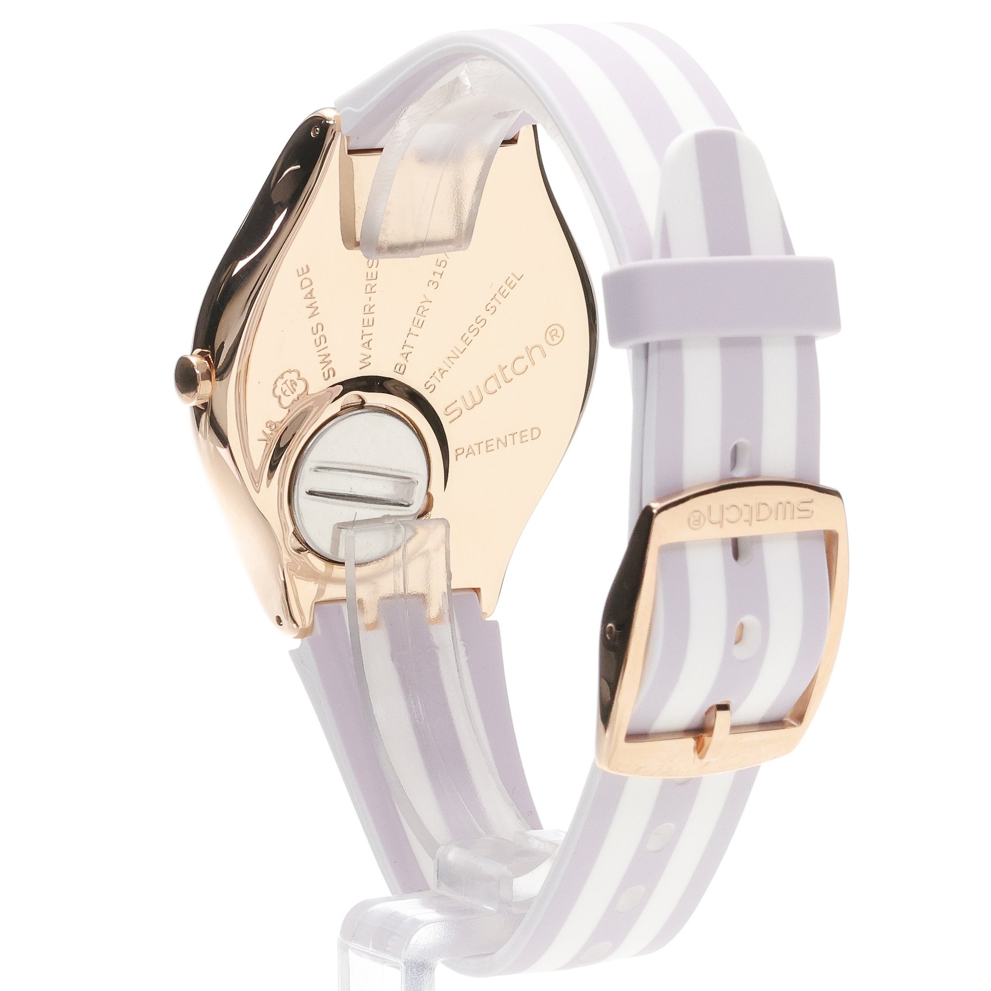 Swatch SYXG130 SIMPLY BEACHY Skin klasyczny zegarek różowe złoto - miniatura 4
