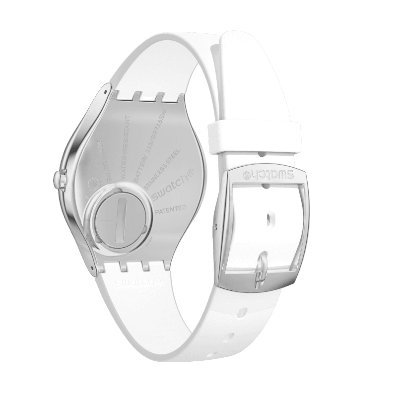Swatch SYXS108 zegarek srebrny fashion/modowy Skin pasek