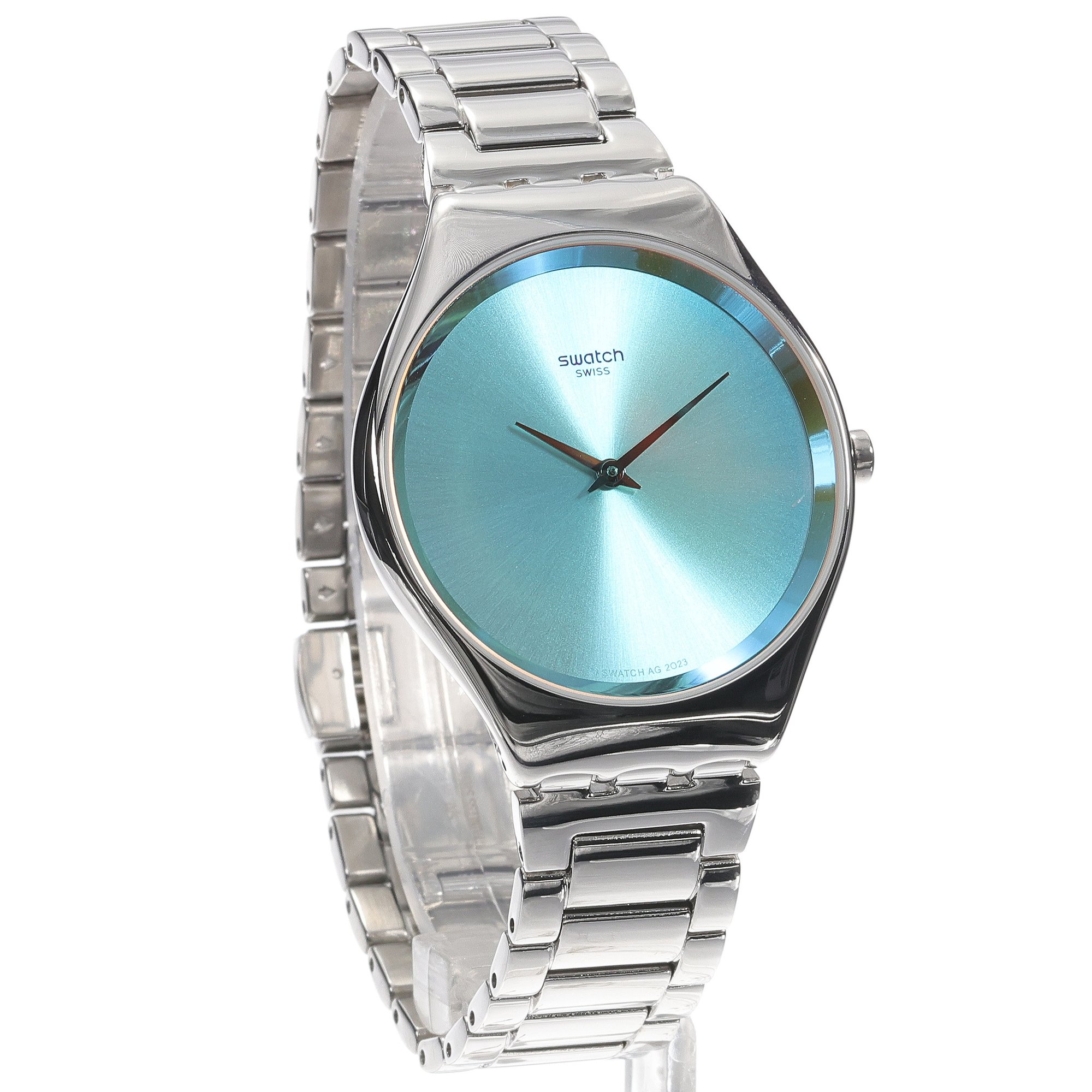 Swatch SYXS155G zegarek srebrny klasyczny Skin bransoleta - miniatura 3