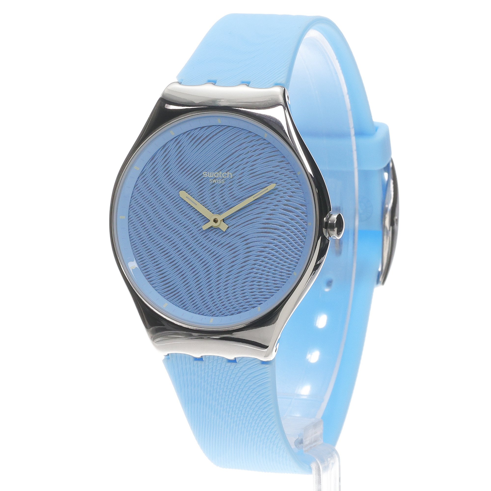 Swatch SYXS164 IRIDESCENTLY BLUE Skin klasyczny zegarek srebrny - miniatura 2