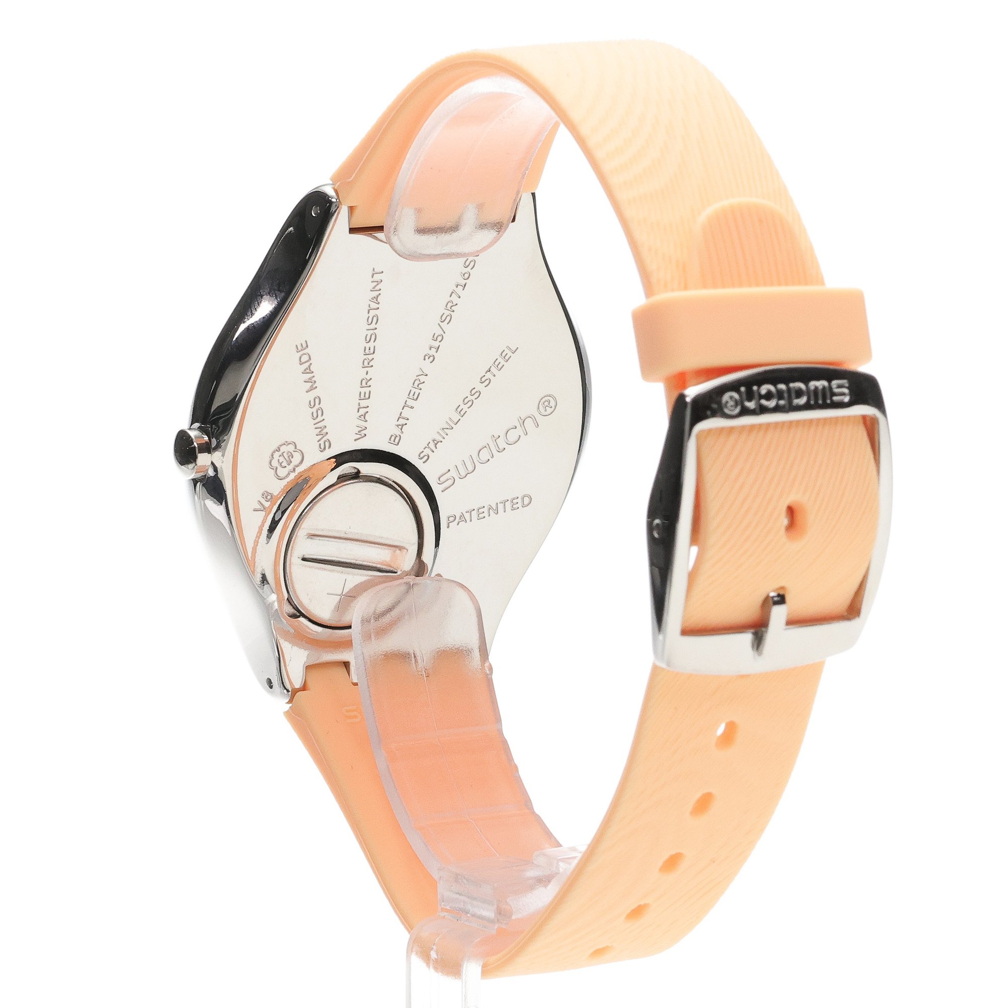 Swatch SYXS166 Skin IRIDESCENTLY PEACH zegarek męski klasyczny mineralne