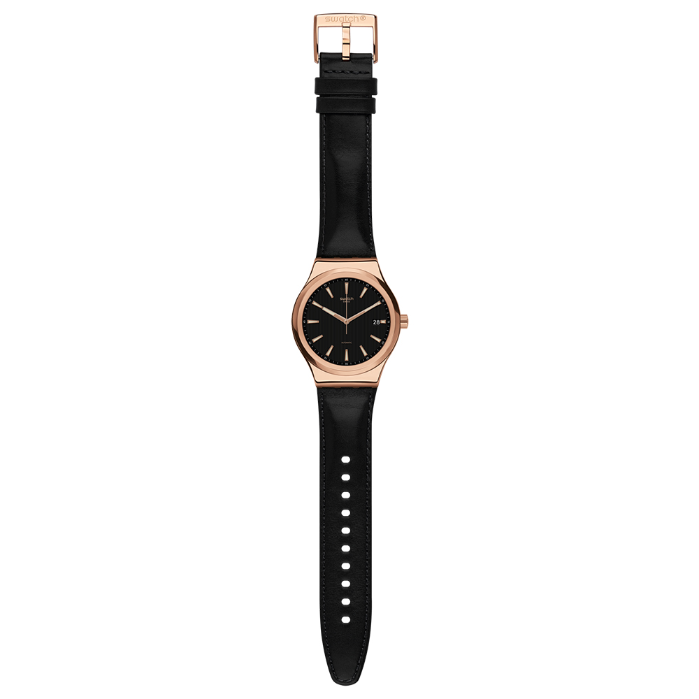 Swatch YIG400 zegarek różowe złoto fashion/modowy Sistem 51 pasek - miniatura 6