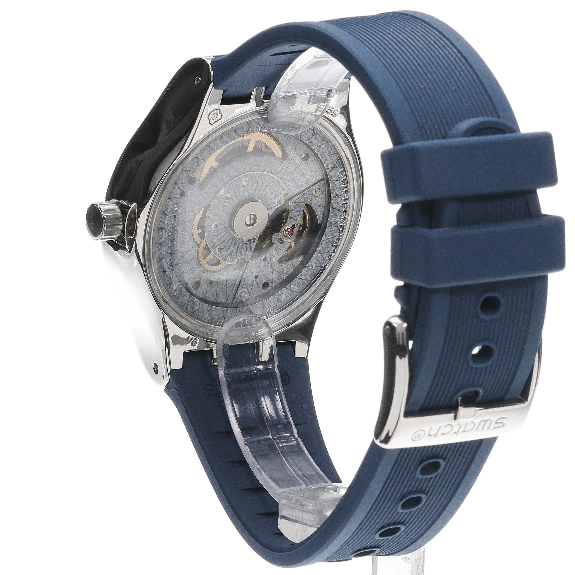 Swatch YIS430 zegarek srebrny fashion-modowy Originals pasek