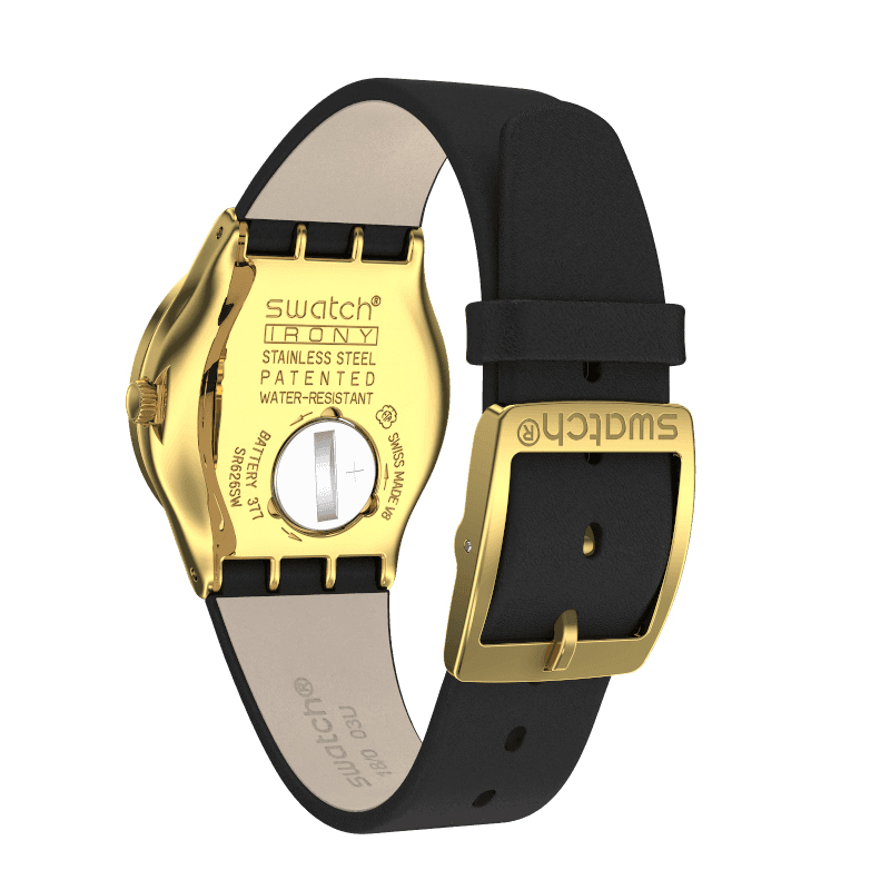 Swatch YLG141 zegarek złoty klasyczny Irony pasek - miniatura 4