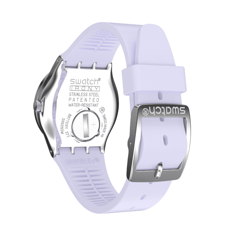 Swatch YLS216 zegarek srebrny klasyczny Irony pasek - miniatura 4