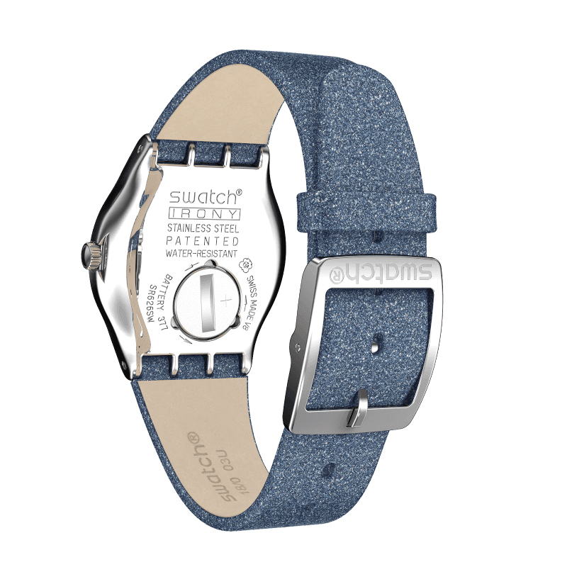 Swatch YLS221 zegarek srebrny klasyczny Irony pasek - miniatura 4