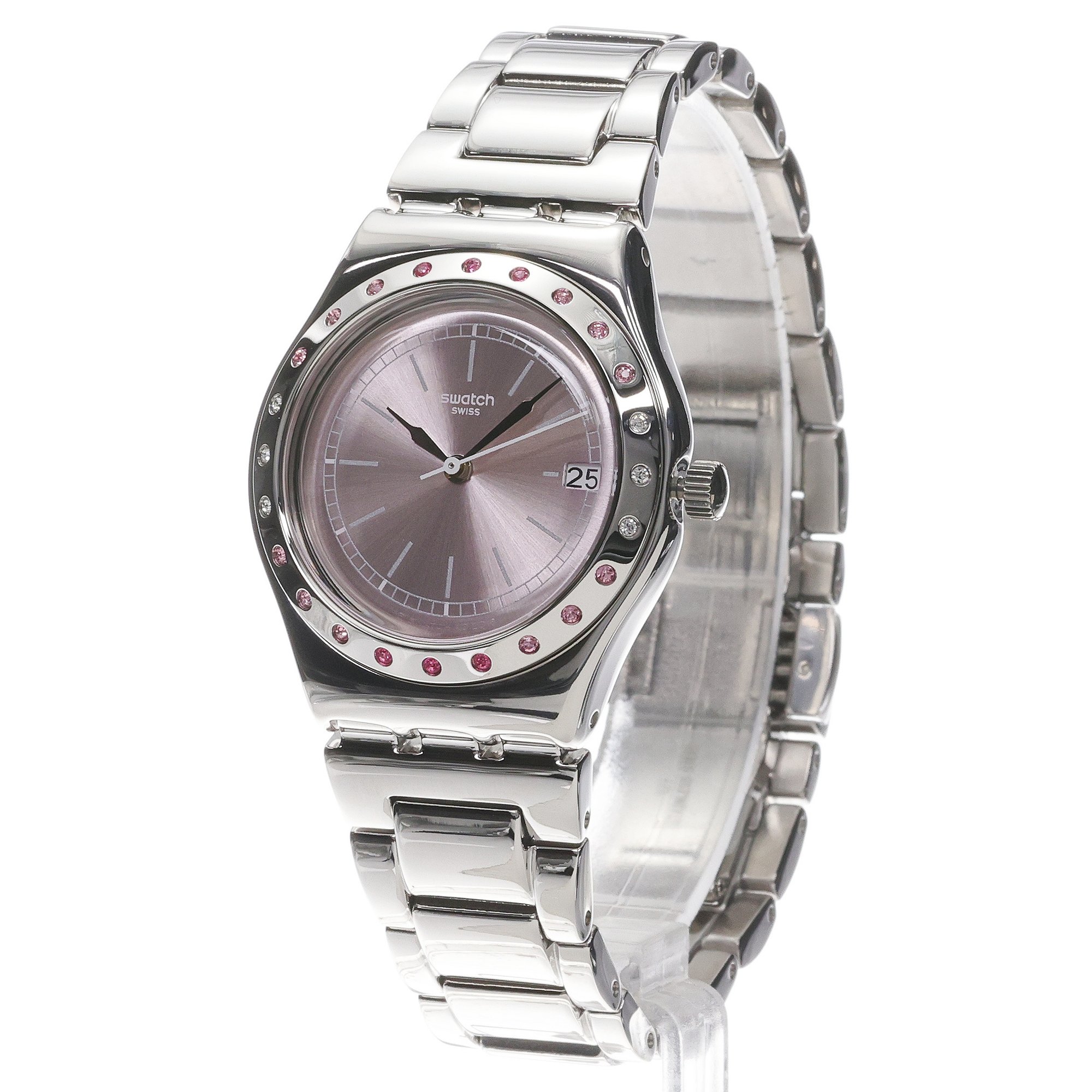 Swatch YLS455GC zegarek srebrny fashion-modowy Irony bransoleta - miniatura 2