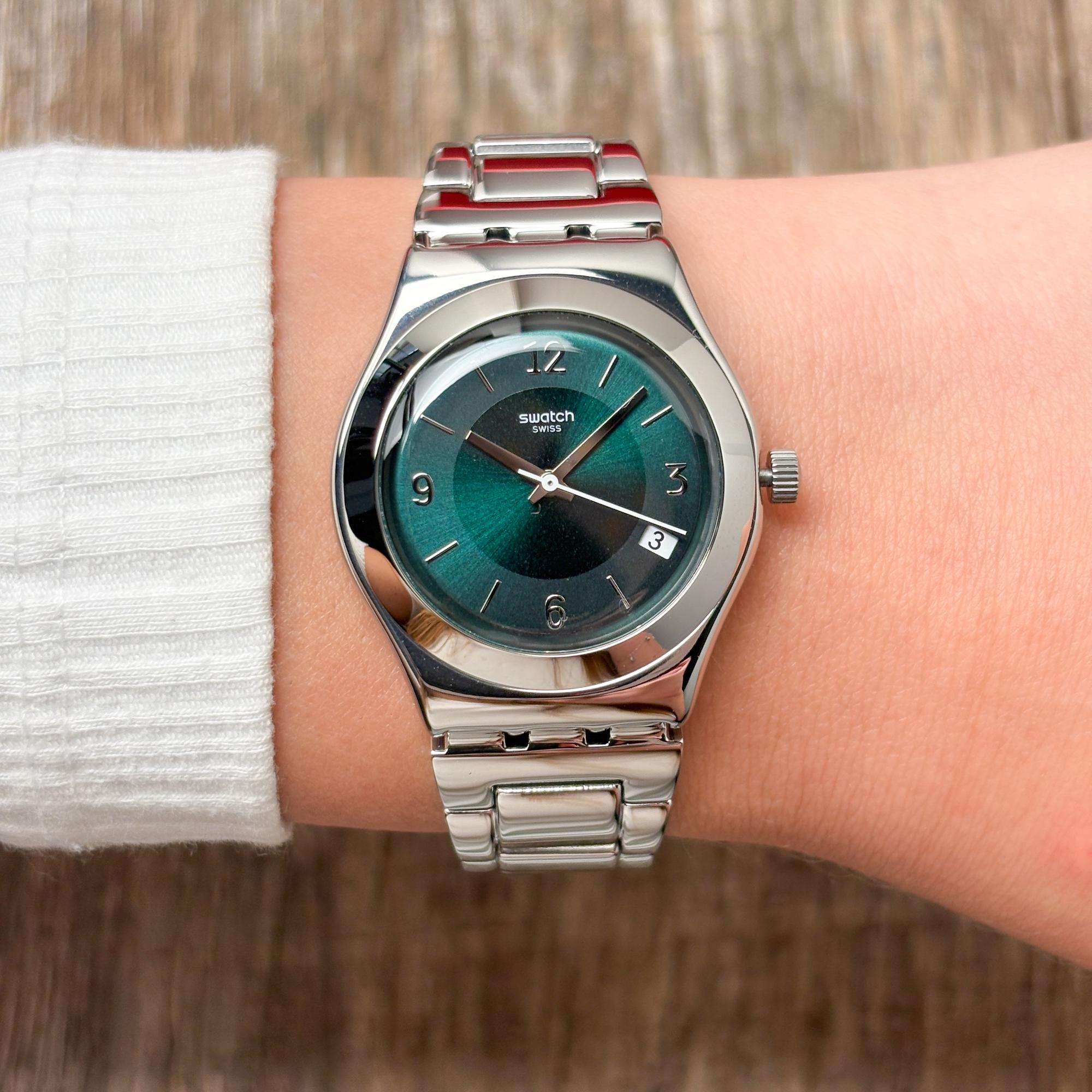Swatch YLS468G MIDDLESTEEL zegarek klasyczny Irony - miniatura 7