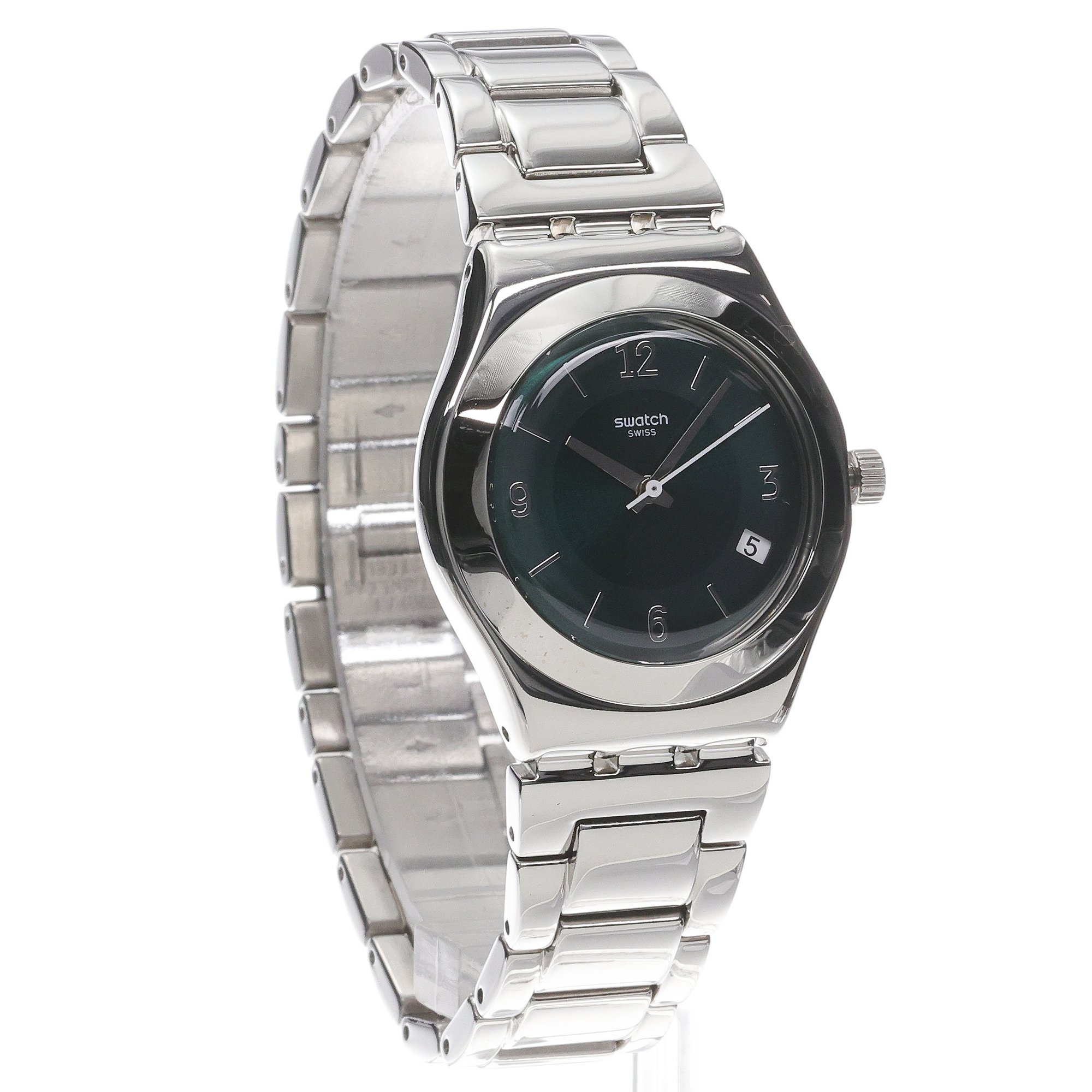 Swatch YLS468G zegarek srebrny klasyczny Irony bransoleta - miniatura 3