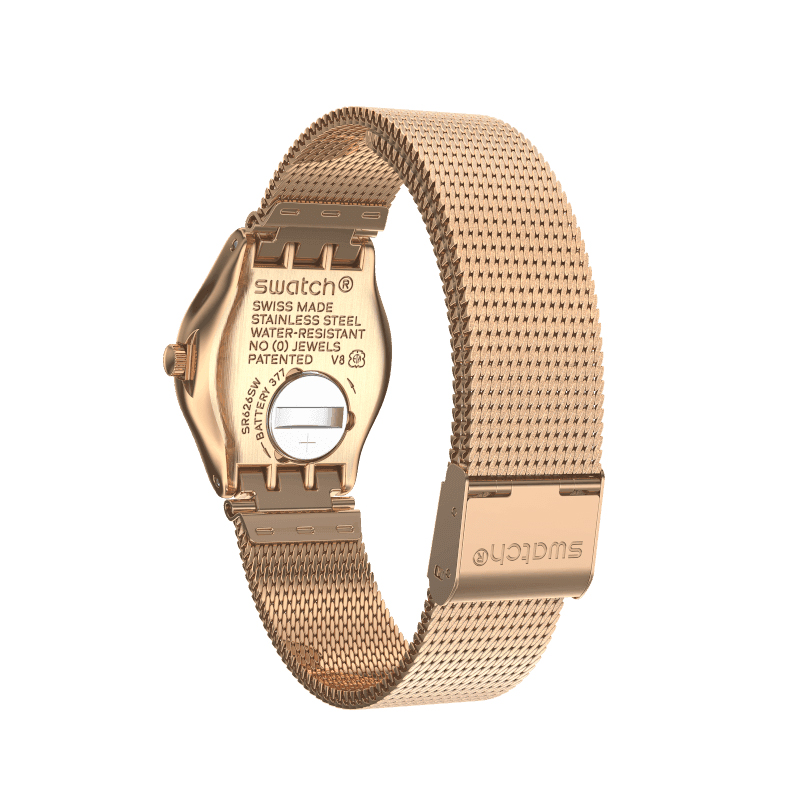 Swatch YSG166M zegarek różowe złoto klasyczny Irony bransoleta - miniatura 4