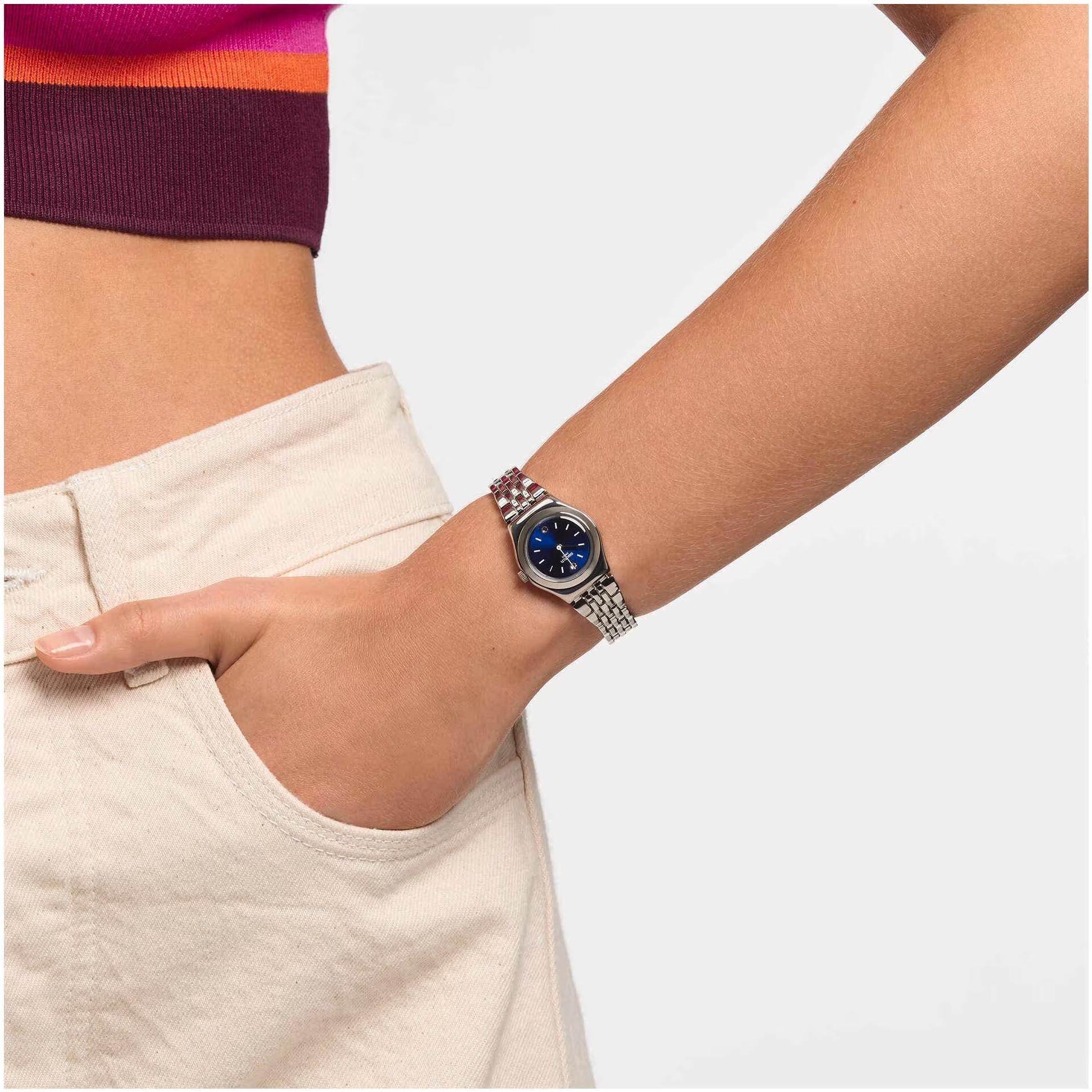 Swatch YSS288G SLOANE Irony klasyczny zegarek srebrny