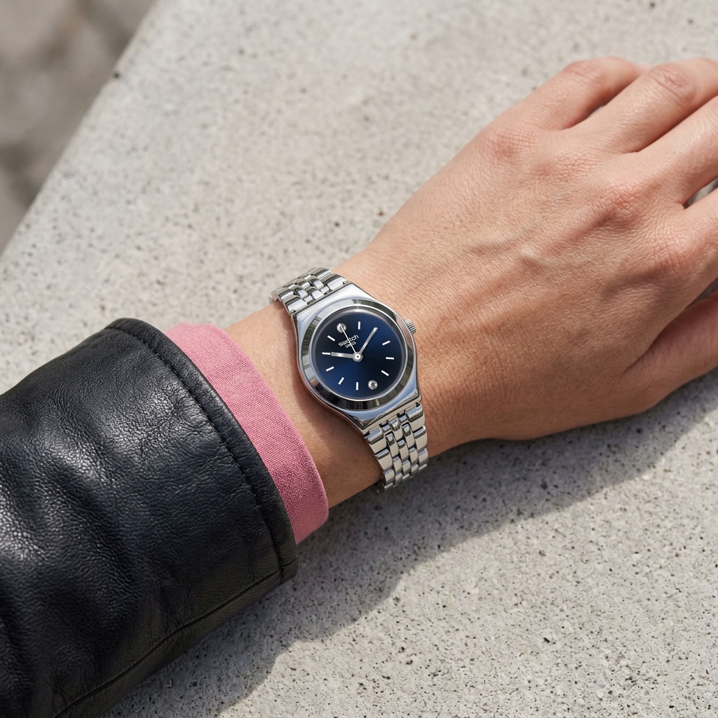 Swatch YSS288G zegarek dla dzieci klasyczny Irony bransoleta