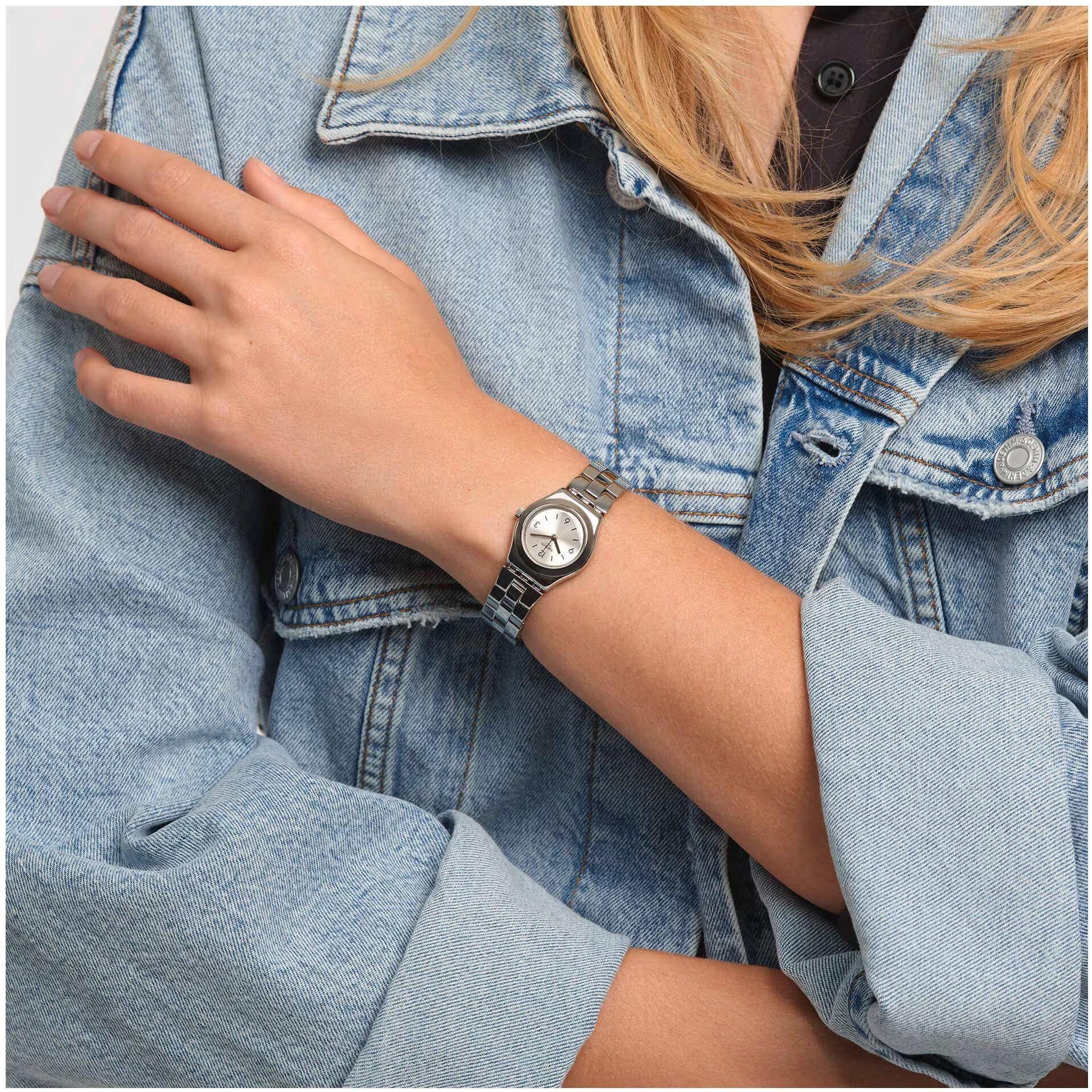 Swatch YSS300G GRADINO Irony klasyczny zegarek srebrny