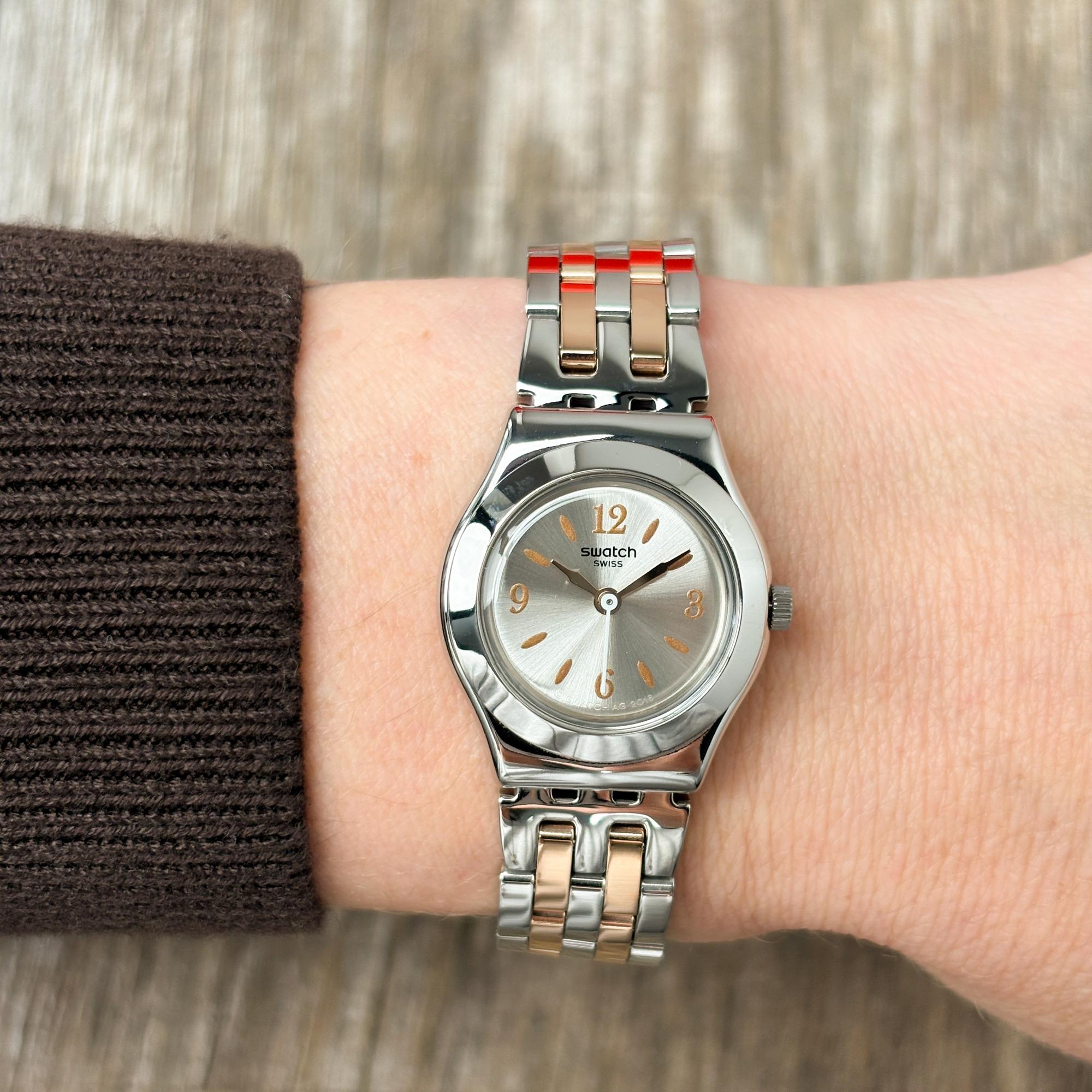 Swatch YSS308G zegarek srebrny fashion-modowy Irony bransoleta - miniatura 7